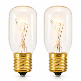 HQRP - Microwave Light Bulb 40 W 130 V E17 Intermediate Base Warm White - 2 Pack for GE Hotpoint