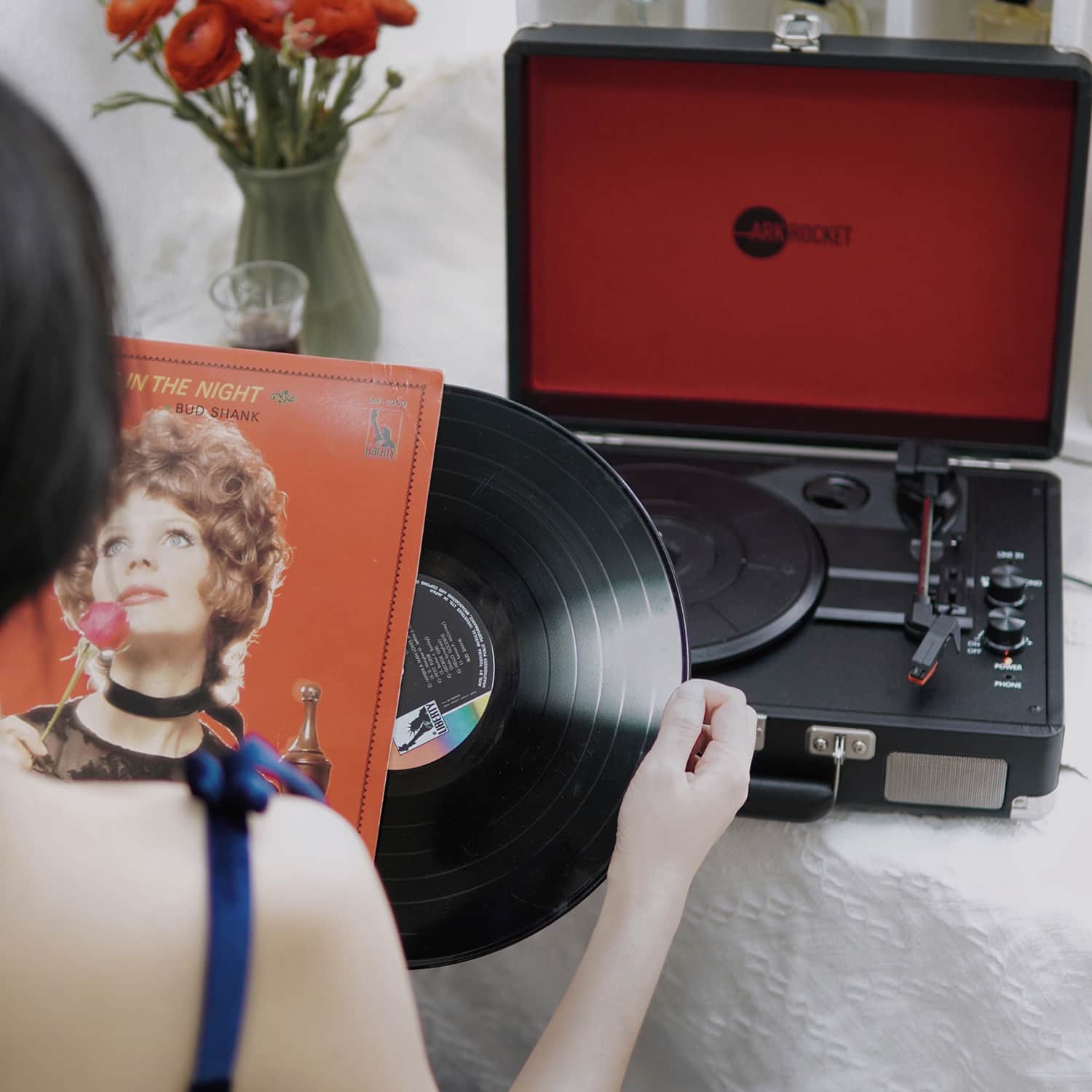 Arkrocket Curiosity III Suitcase Bluetooth Record Player Turntable