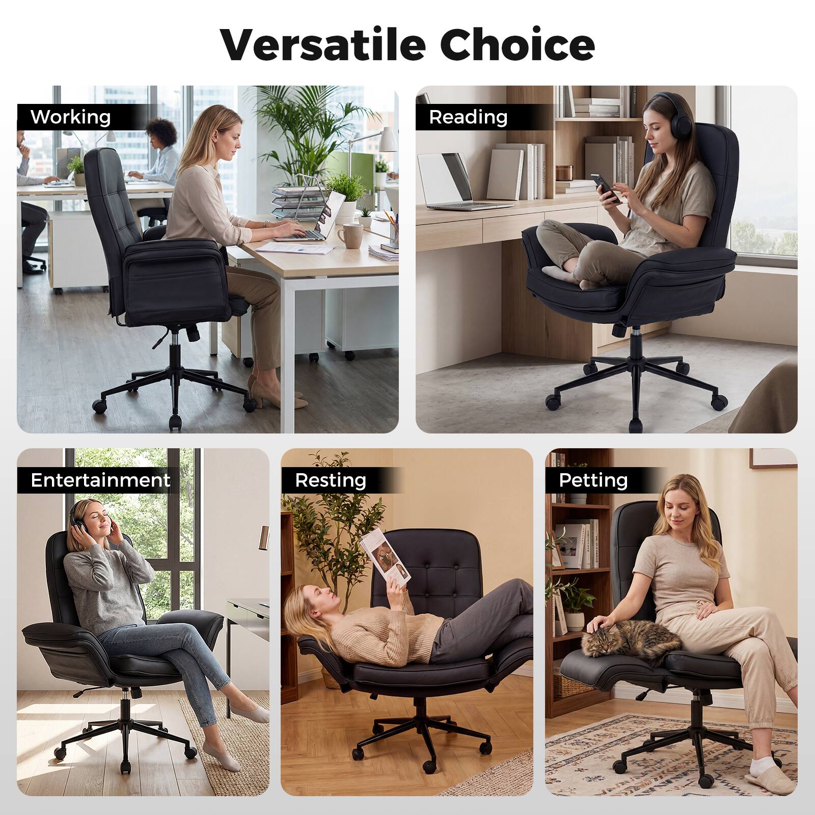 Versatile Choice

- Working
- Reading
- Entertainment
- Resting
- Petting