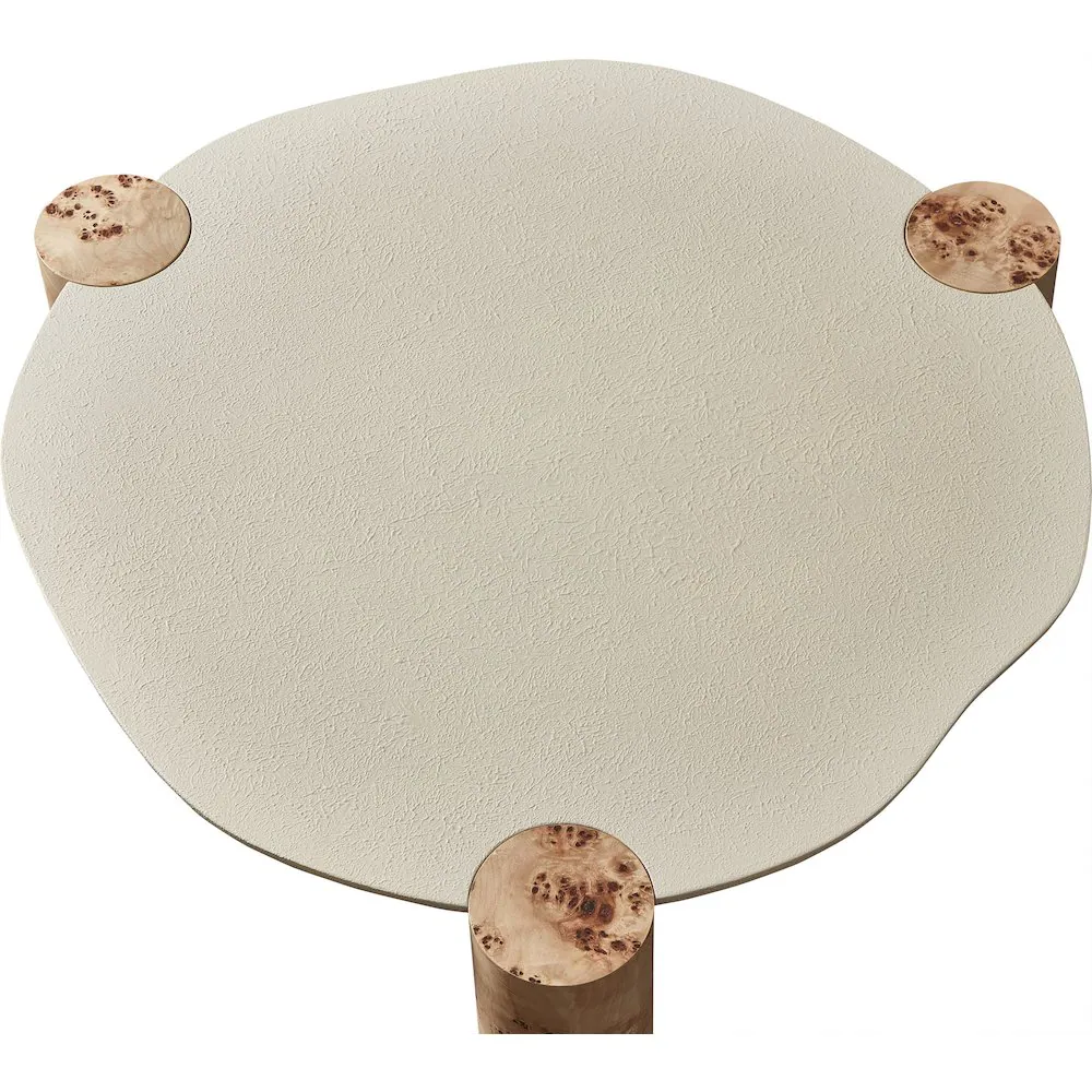 Alt View 1. Meridian Furniture - Thor Natural Burl Wood Coffee Table - Brown.