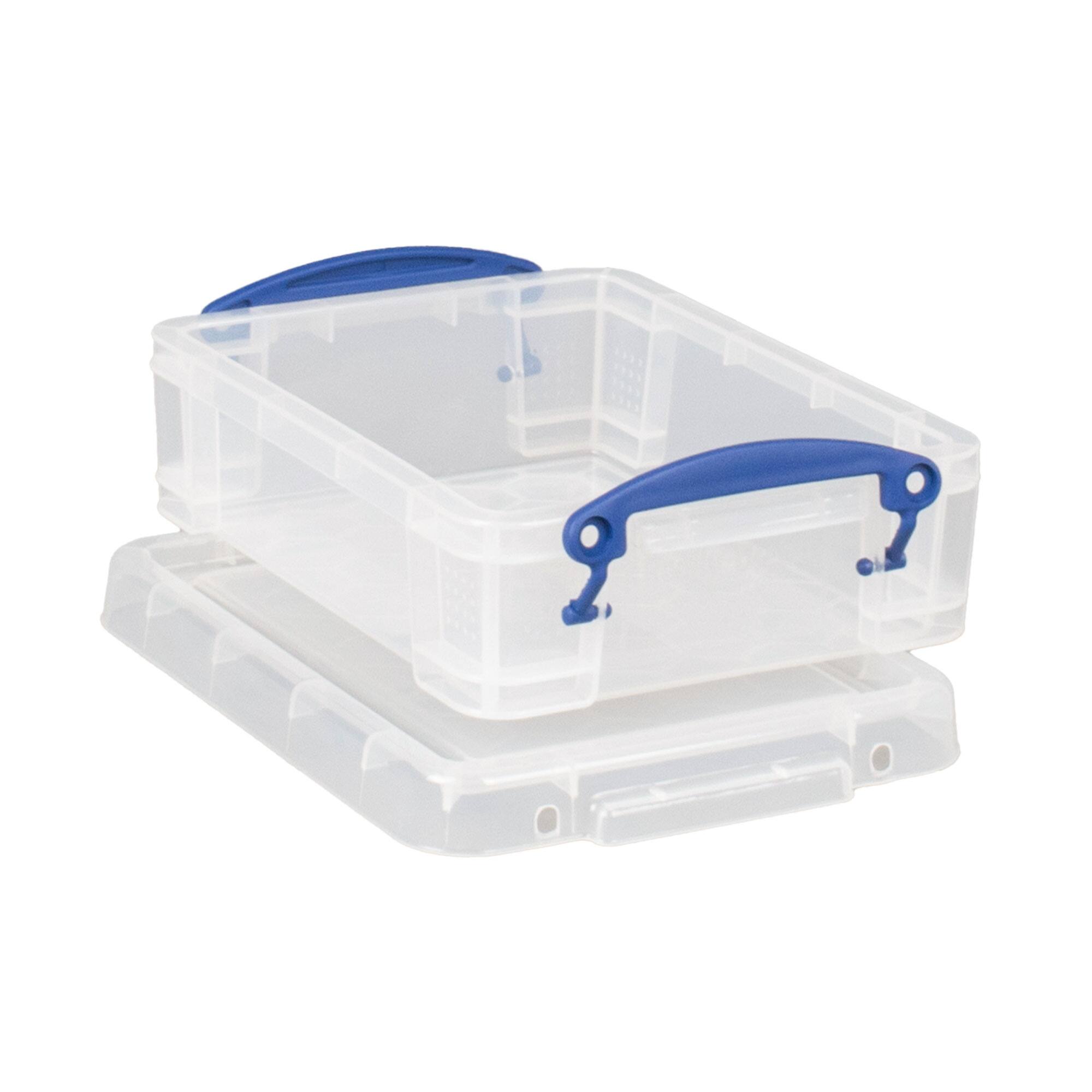 Alt View 5. Really Useful Box - Really Useful Box 1.75L Storage Bin w/Snap Lid & Clip Lock Handle, (4 Pack) - Clear.