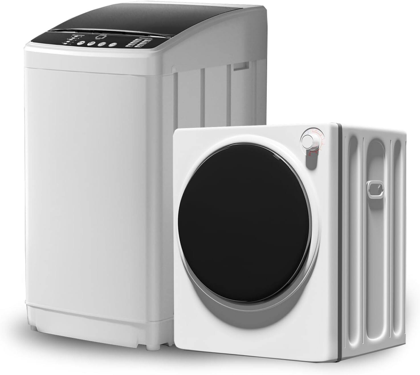 Front. Circus Cirle -  Washer and Dryer Combo - White.