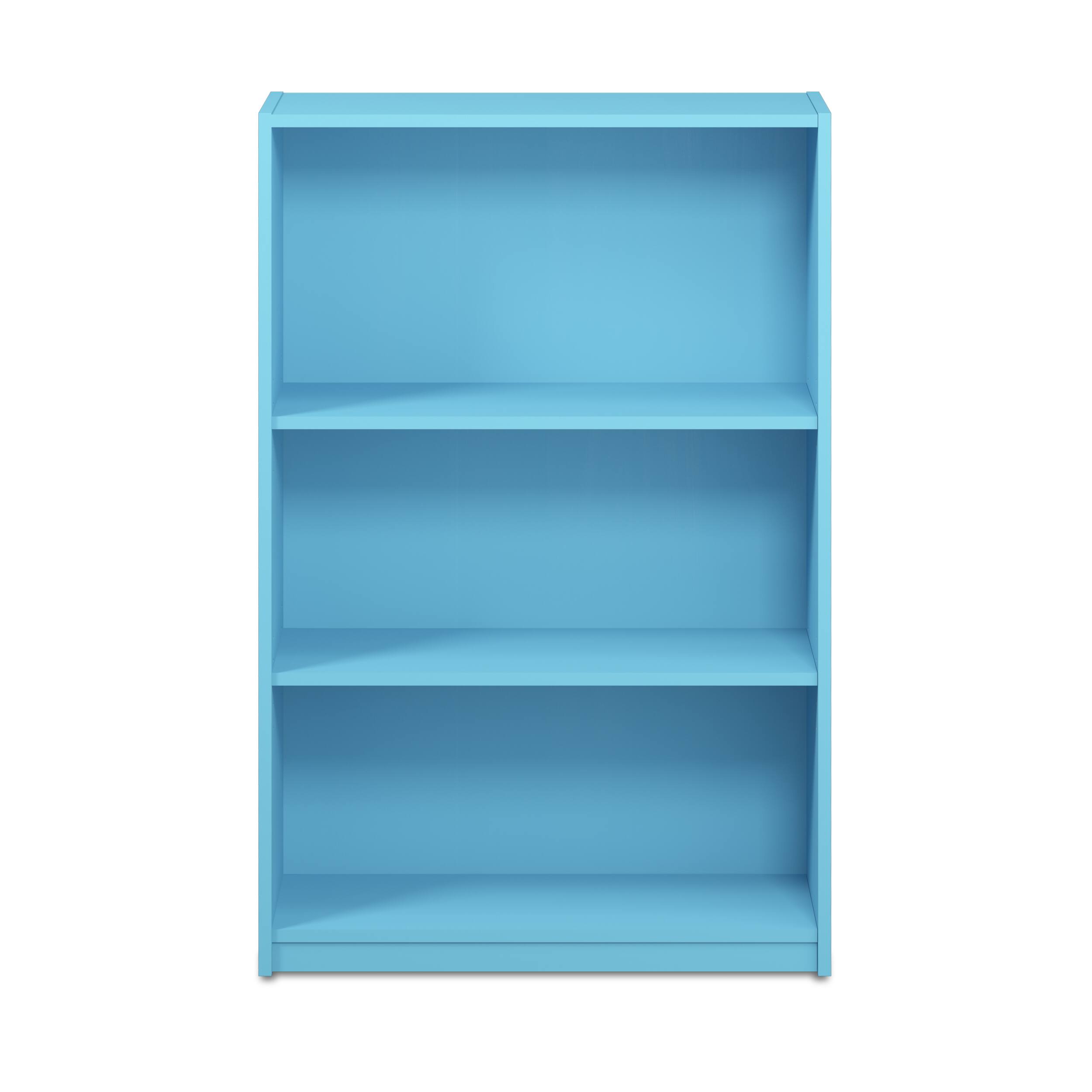 Alt View 1. Furinno - JAYA Simple Home 3-Tier Adjustable Shelf Bookcase - Light Blue.