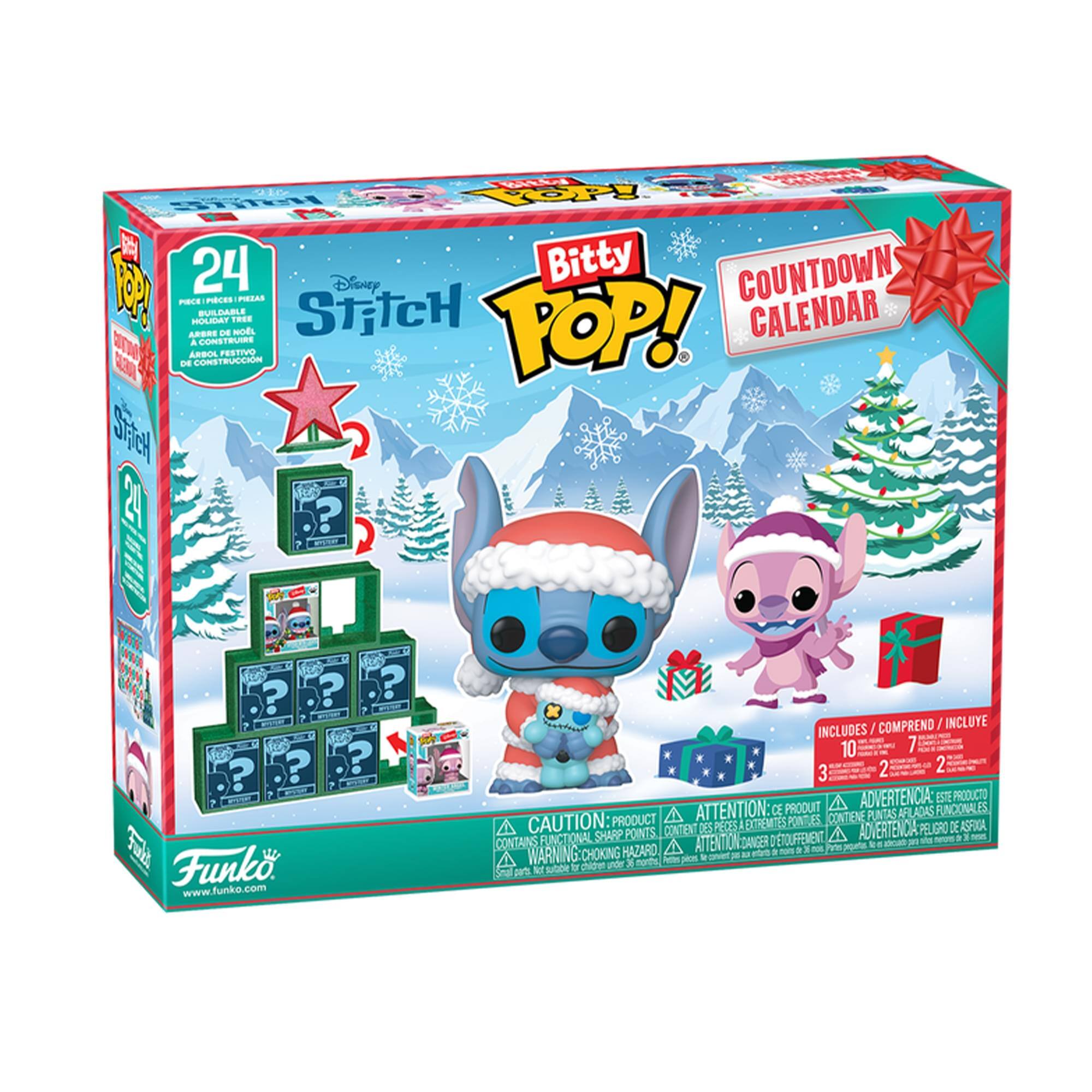 Bitty POP!  
COUNTDOWN CALENDAR  

24 PIECES / PIÈCES / PIEZAS  
24 PIEZAS / PIEZAS / PIEZAS  
24 PIEZAS / PIEZAS / PIEZAS  

INCLUDES / COMPRENDE / INCLUYE  
10  
7  
2  
2  
3  

ADVERTENCIA: ESTE PRODUCTO CONTIENE PUNTAS AFILADAS QUE PUEDE CAUSAR ASFIXIA.  
ATTENTION: CE PRODUIT CONTIENT DES POINTS AIGUISÉS QUI PEUVENT CAUSER ASPIRATION.  
CAUTION: PRODUCT CONTAINS SHARP POINTS THAT CAN CAUSE CHOKING.  

www.funko.com  

Funko