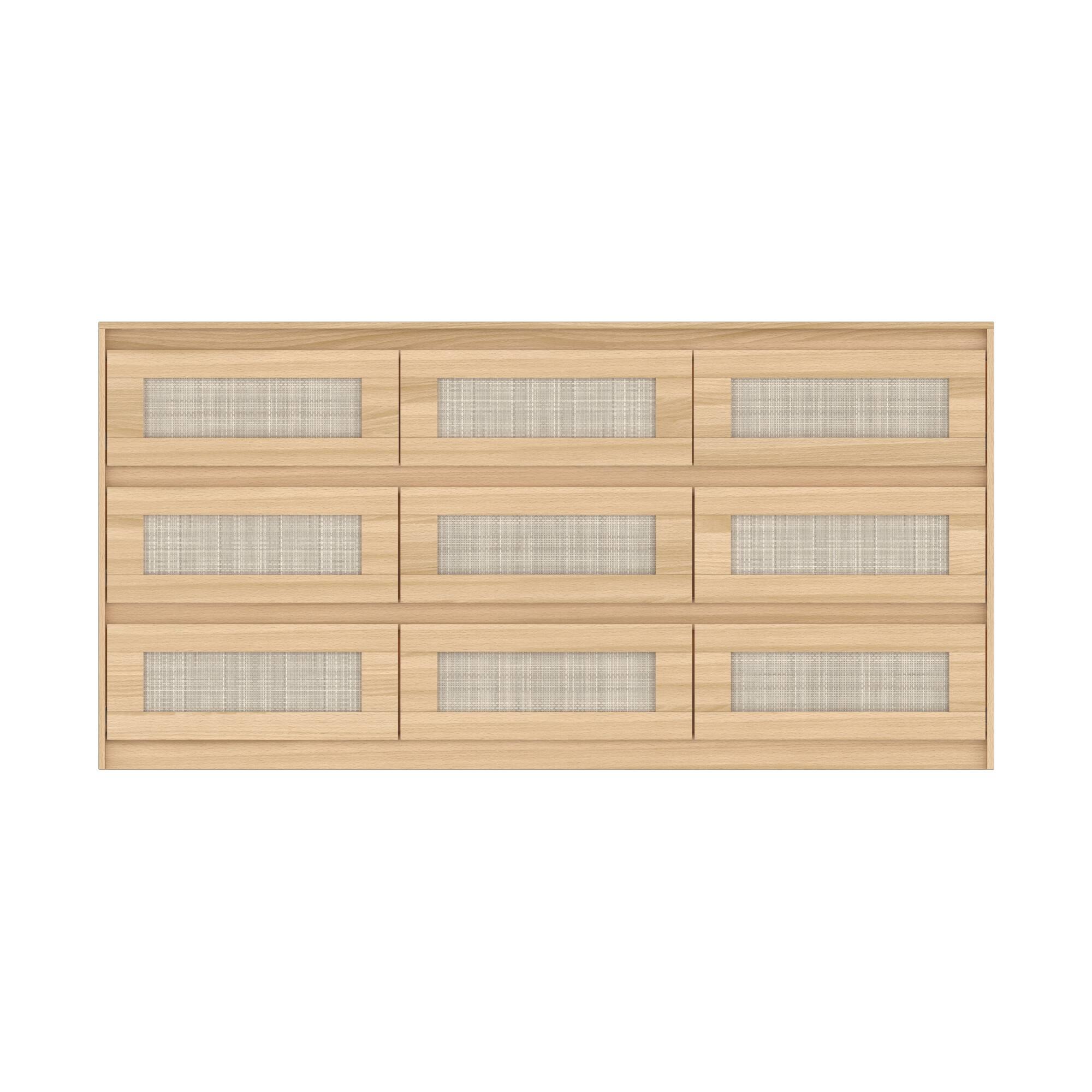 Front. Famapy - Famapy Rattan - Accented Dresser: Natural Wood - Style, Silent Slides, Multi - Scene Storage - Wooden.