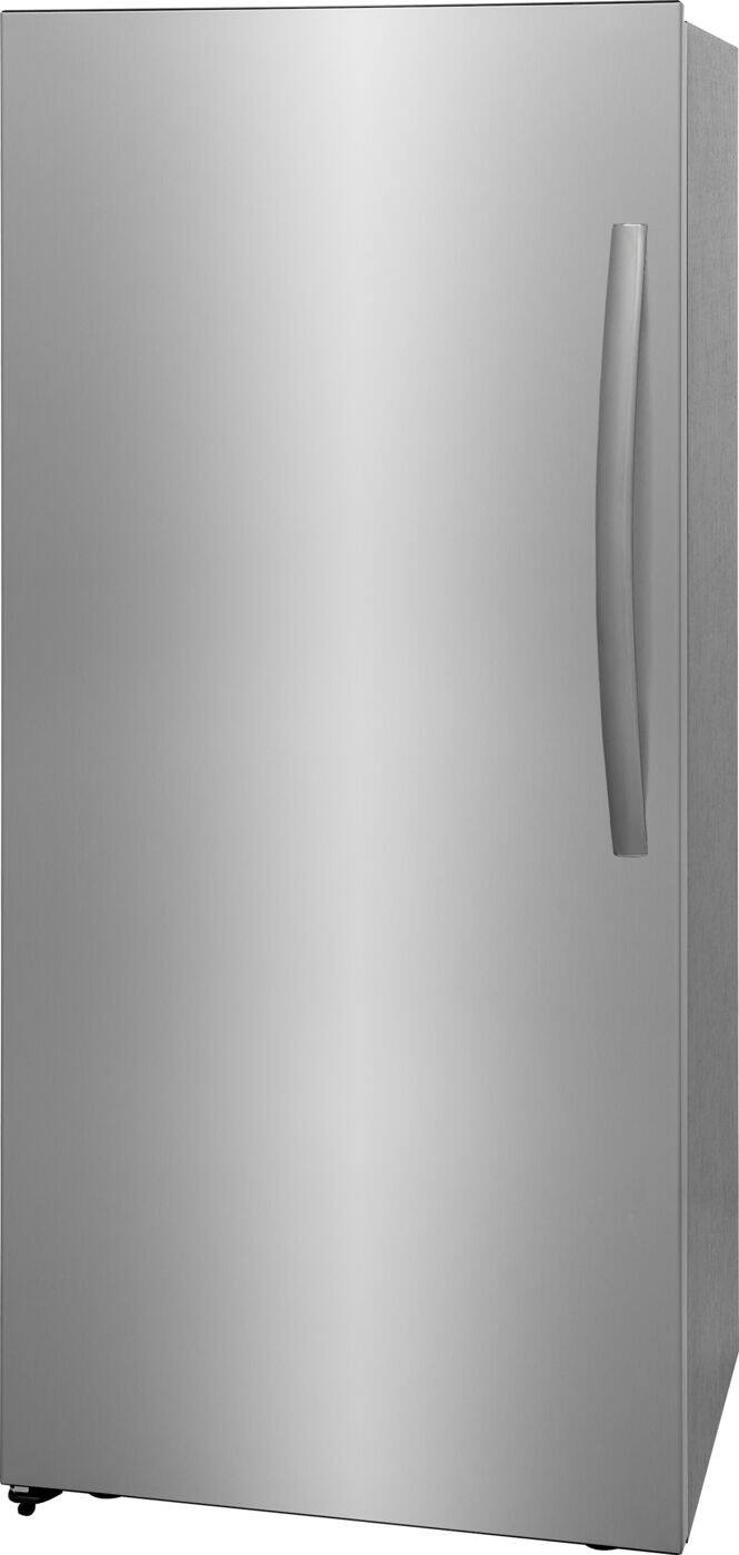 Angle. Frigidaire - 19 Cu. Ft. Single Door Freezer - Smudge-Proof® Stainless Steel.