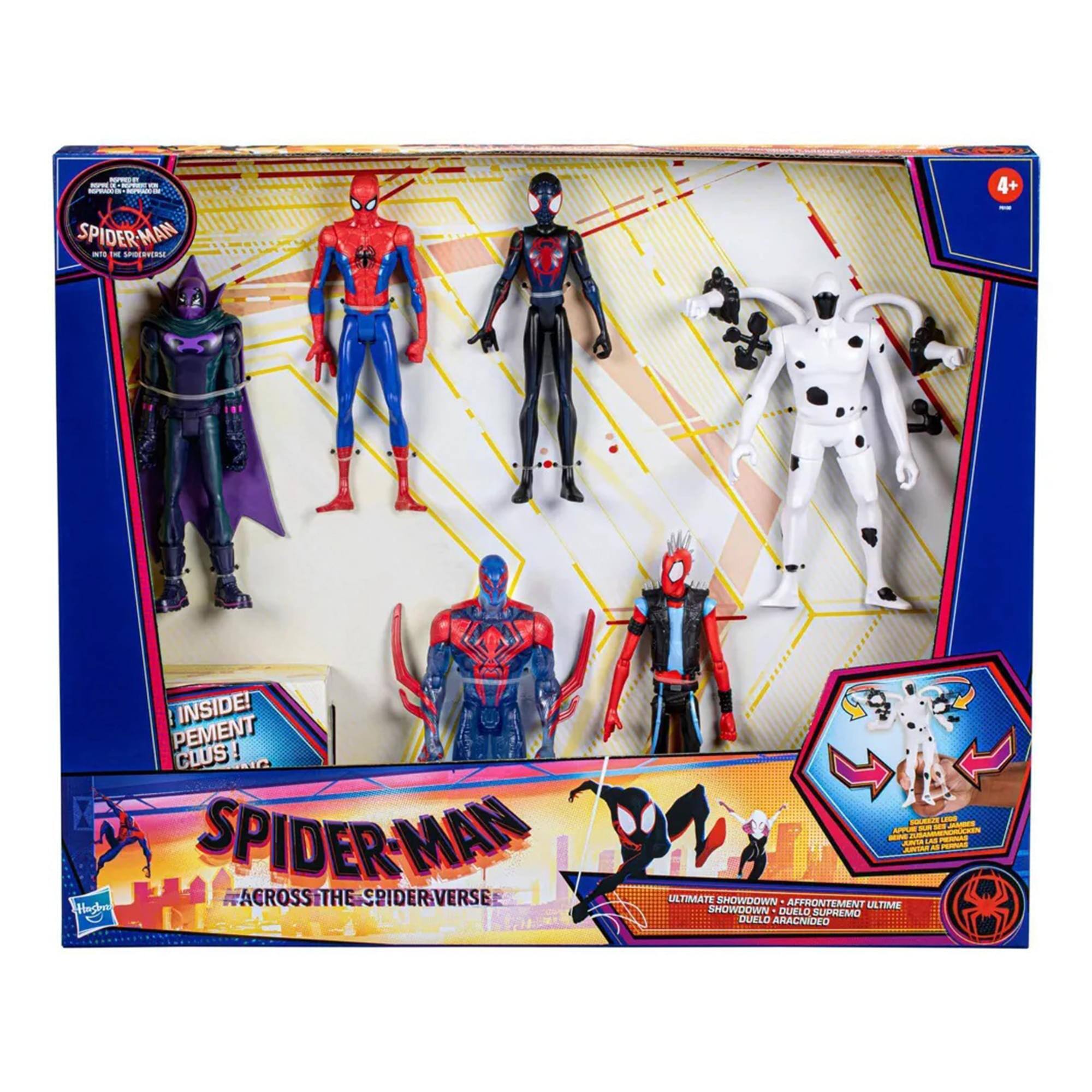 - ada SPIDER MAN - - POERL 4+ INSIDE! PEMENT! COUS! SPIDER-MAN ACROSS THE SPIDER-VERSE

Hashr - L - N  CM - P S A A - - ULTIMATE SHOWDOWN AFFRONTEMENT ATIME SHOWDOWN DUELO SUPREMO DUELO ARACNIDED