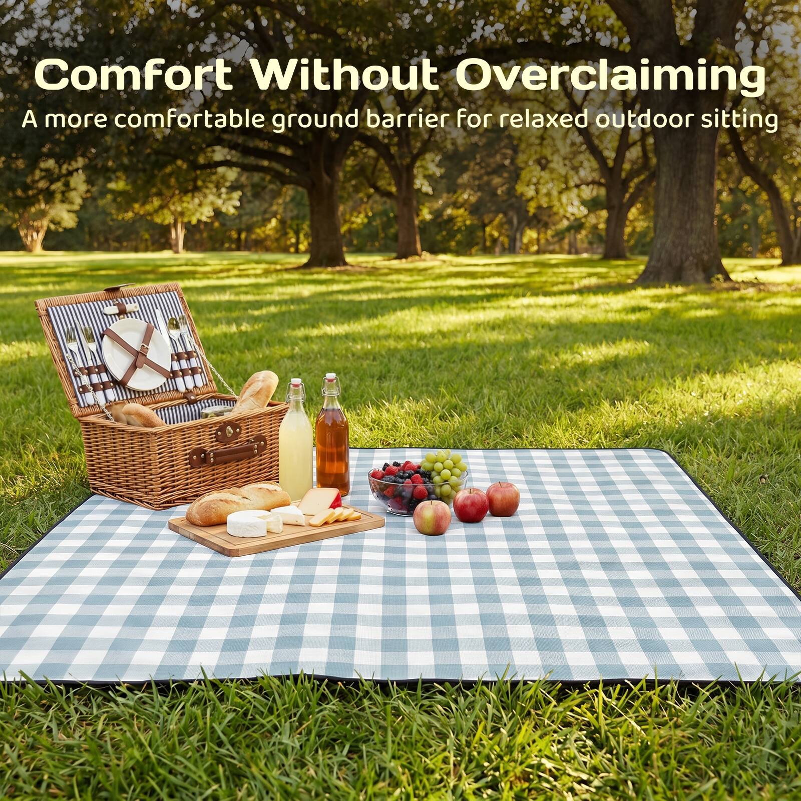 Comfort Without Overclaiming  
A more comfortable ground barrier for relaxed outdoor sitting
