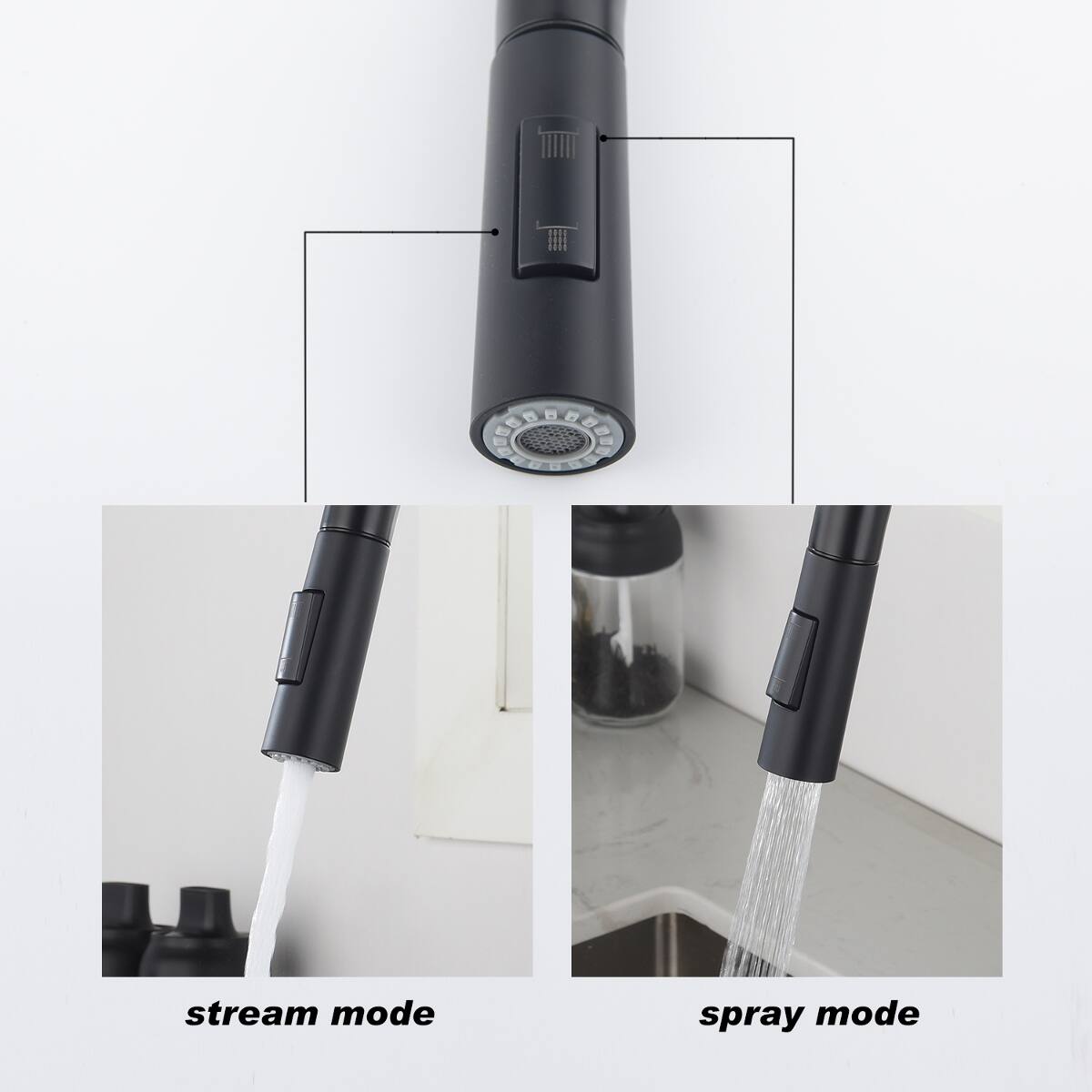 stream mode
spray mode
