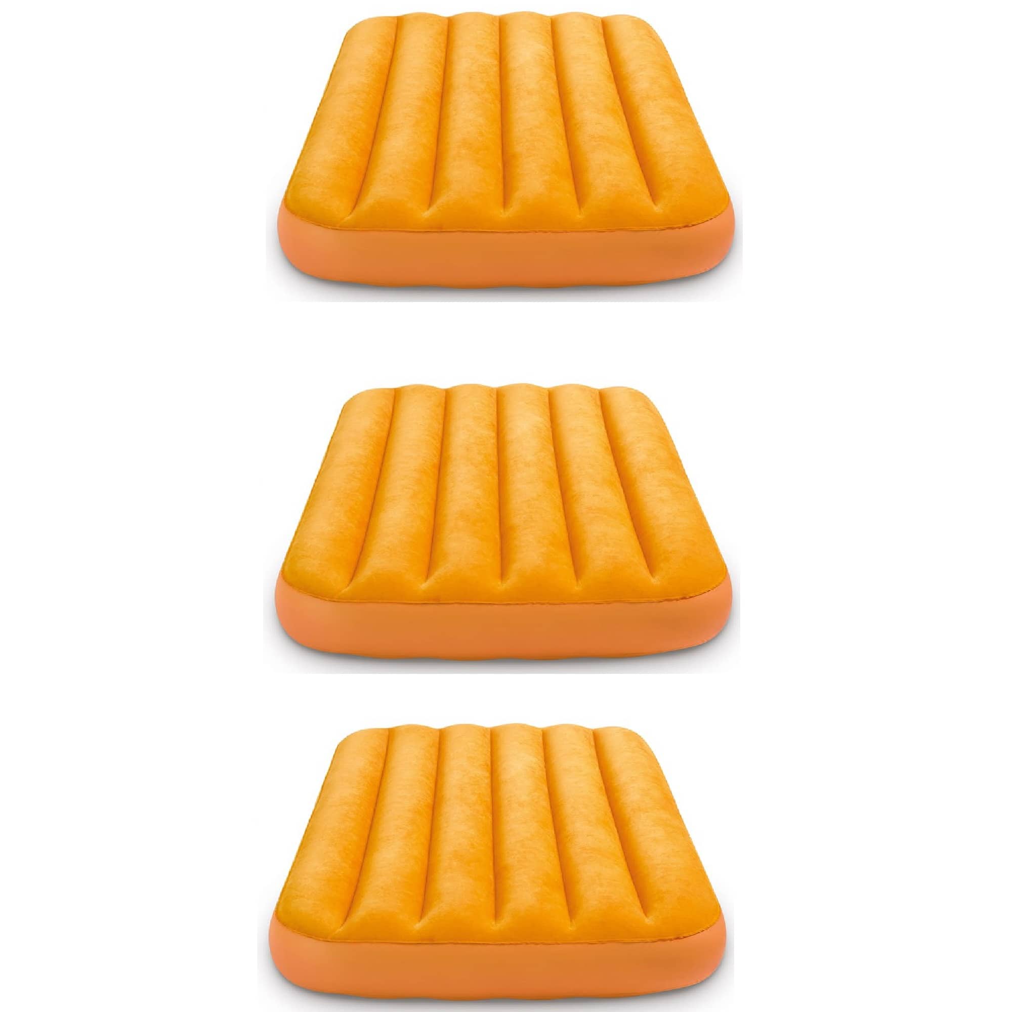 Intex - Cozy Kidz Bright & Fun-Colored Inflatable Air Bed w/ Carry Bag (3 Pack) - Blue or orange