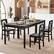 Alt View 5. Costway - Costway 3 PCS Dining Table Set Wooden Square Kitchen Table with 2 Upholstered Chairs - Gray.