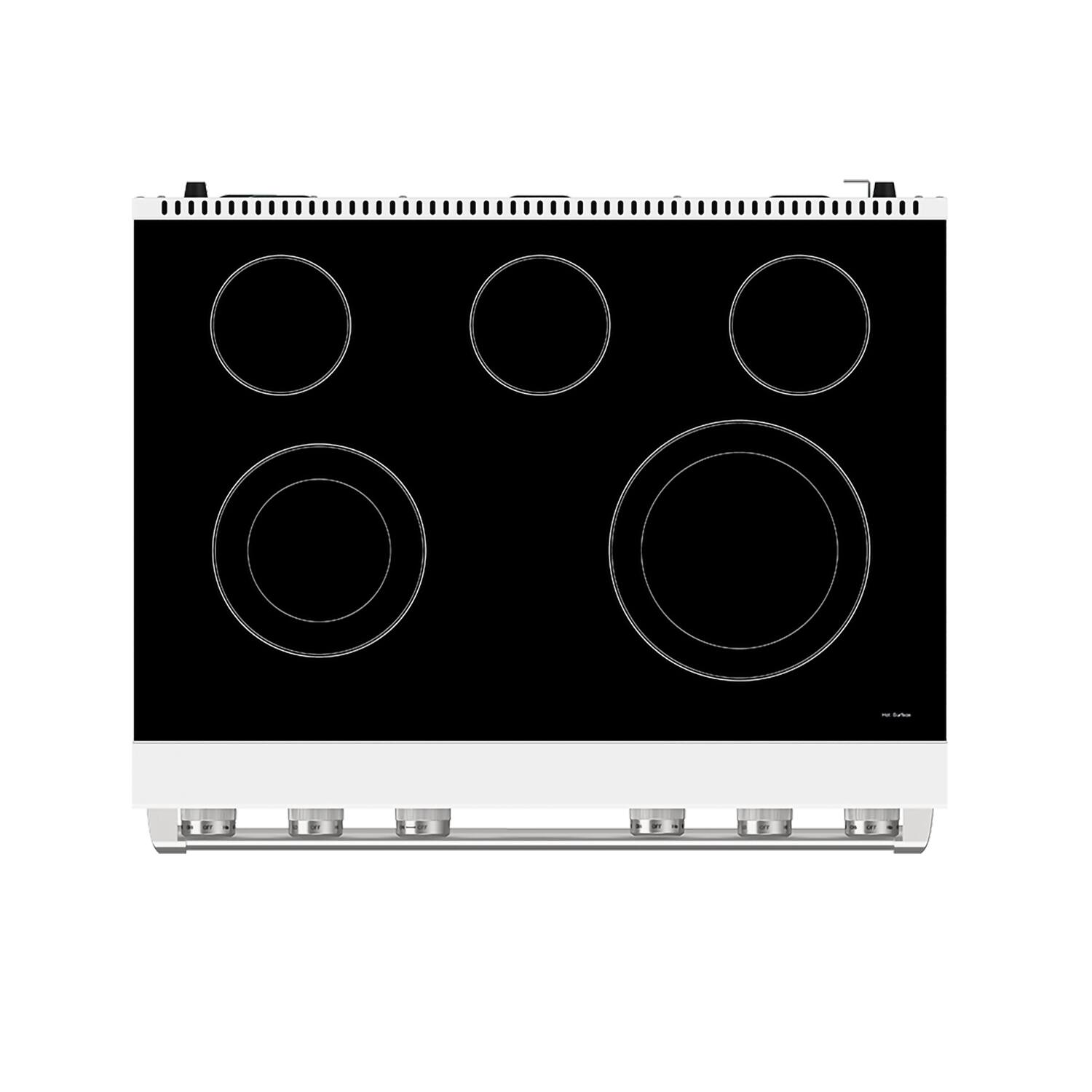 Alt View 1. Thor Kitchen - 6.0 Cu. Ft. Freestanding Electric Convection Range - Matte white.