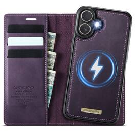 Dteck - for iPhone 17 Detachable Wallet Case, 2 in 1 PU Leather Flip Folio Case with RFID Blocking Phone Cover - Purple