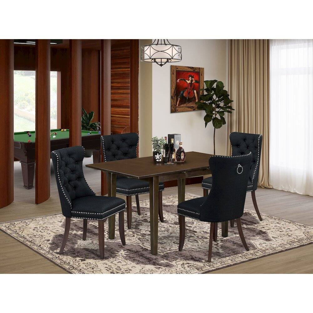 Alt View 9. East West Furniture - 5 Piece Kitchen Table Set - Mahogany.