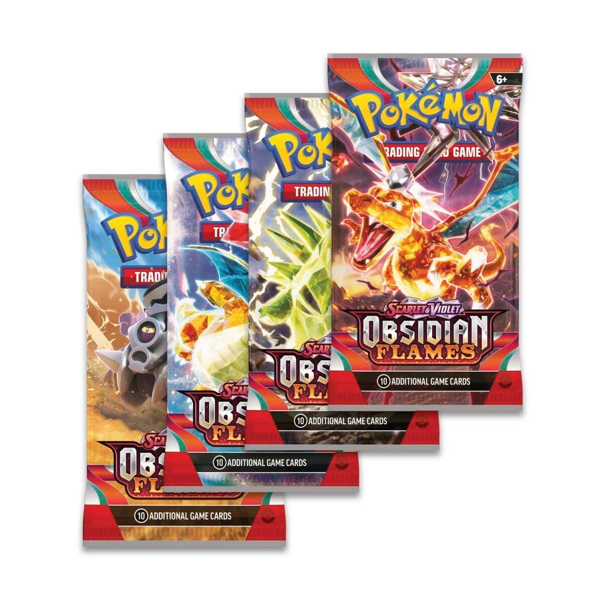 6+ Pokémon Trading Card Game: Scarlet & Violet Obsidian Flames 10 Additional Game Cards