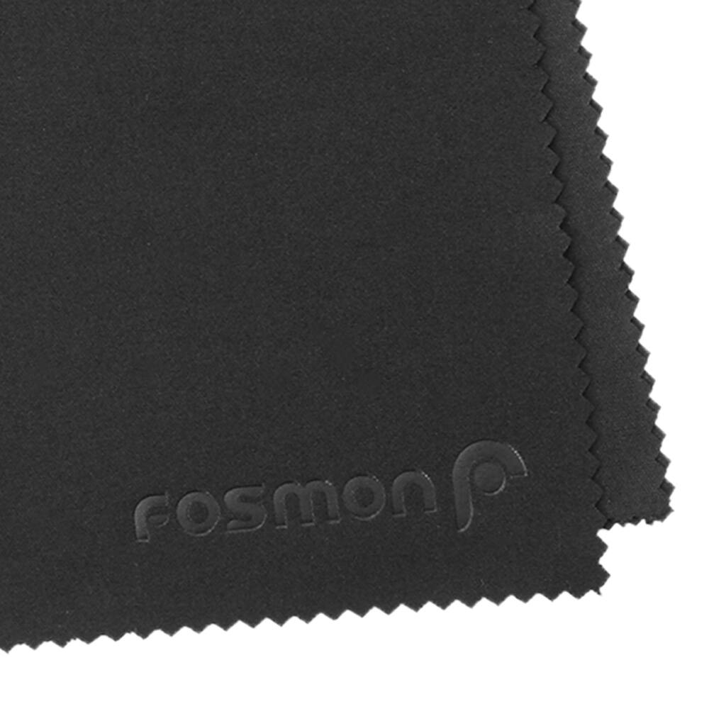 Angle. Fosmon - 4 Pack Reusable Microfiber Cleaning Cloth for Glasses, 16x16 Multi Surface Screen Cleaner Cloths for Eyeglasses Camera - Black.