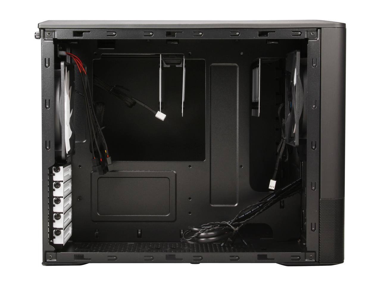 Alt View 7. Fractal Design - Fractal Design Node 804 Black Window Aluminum/Steel Micro ATX  Cube Computer Case - Black.