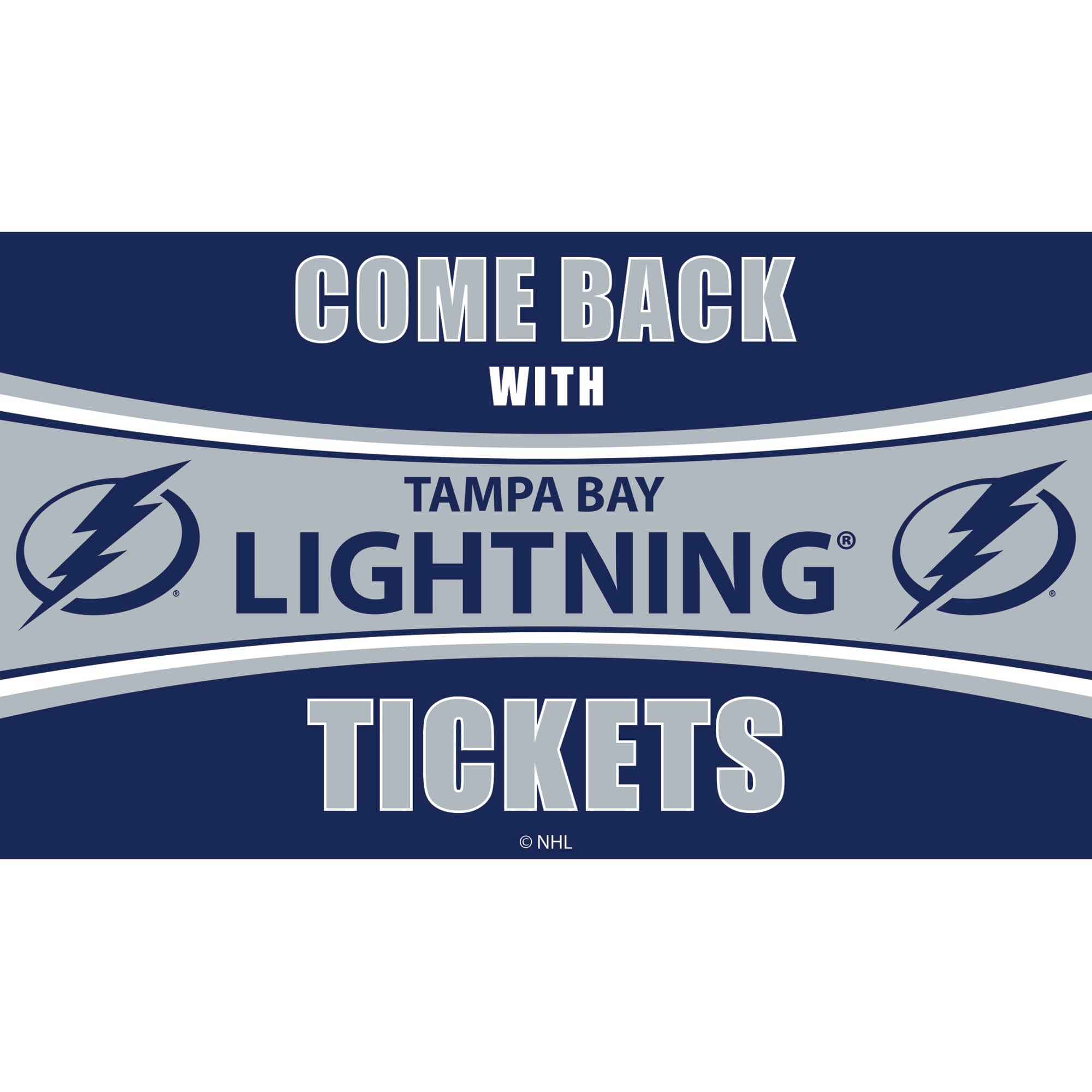 Evergreen Enterprises - Tampa Bay Lightning 28" x 16" Come Back With Tickets Door Mat - Multicolor