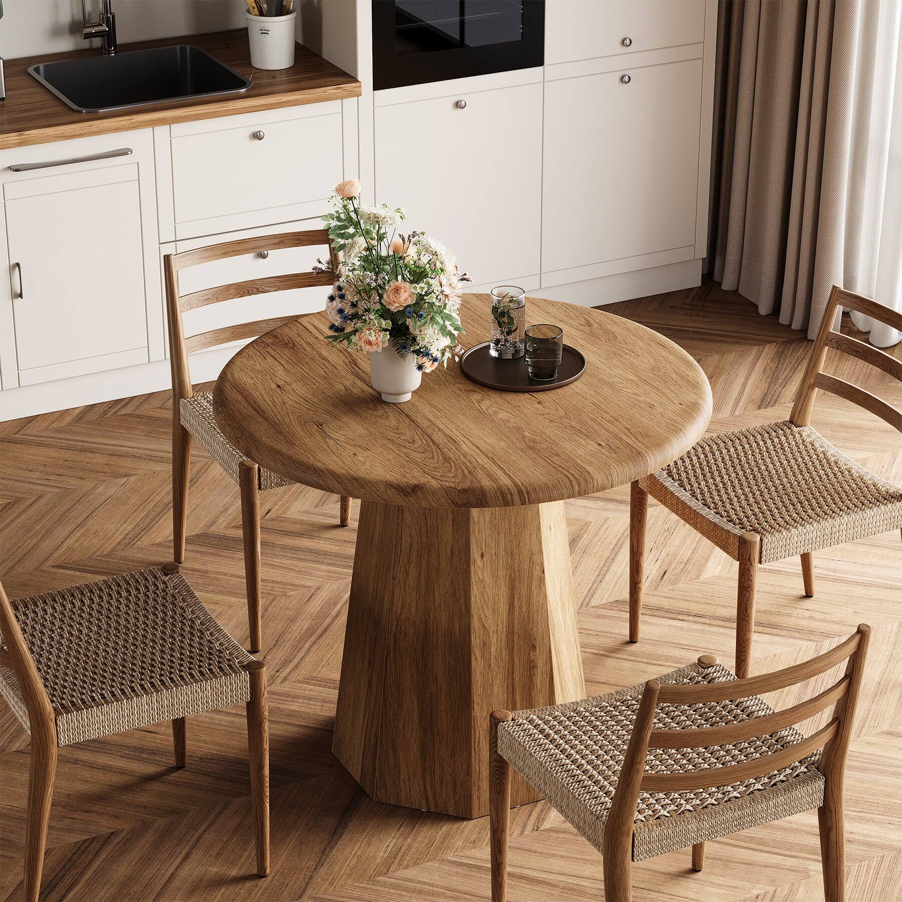 Tribesigns Dining Table with Engineered Wood Construction and Easy ...