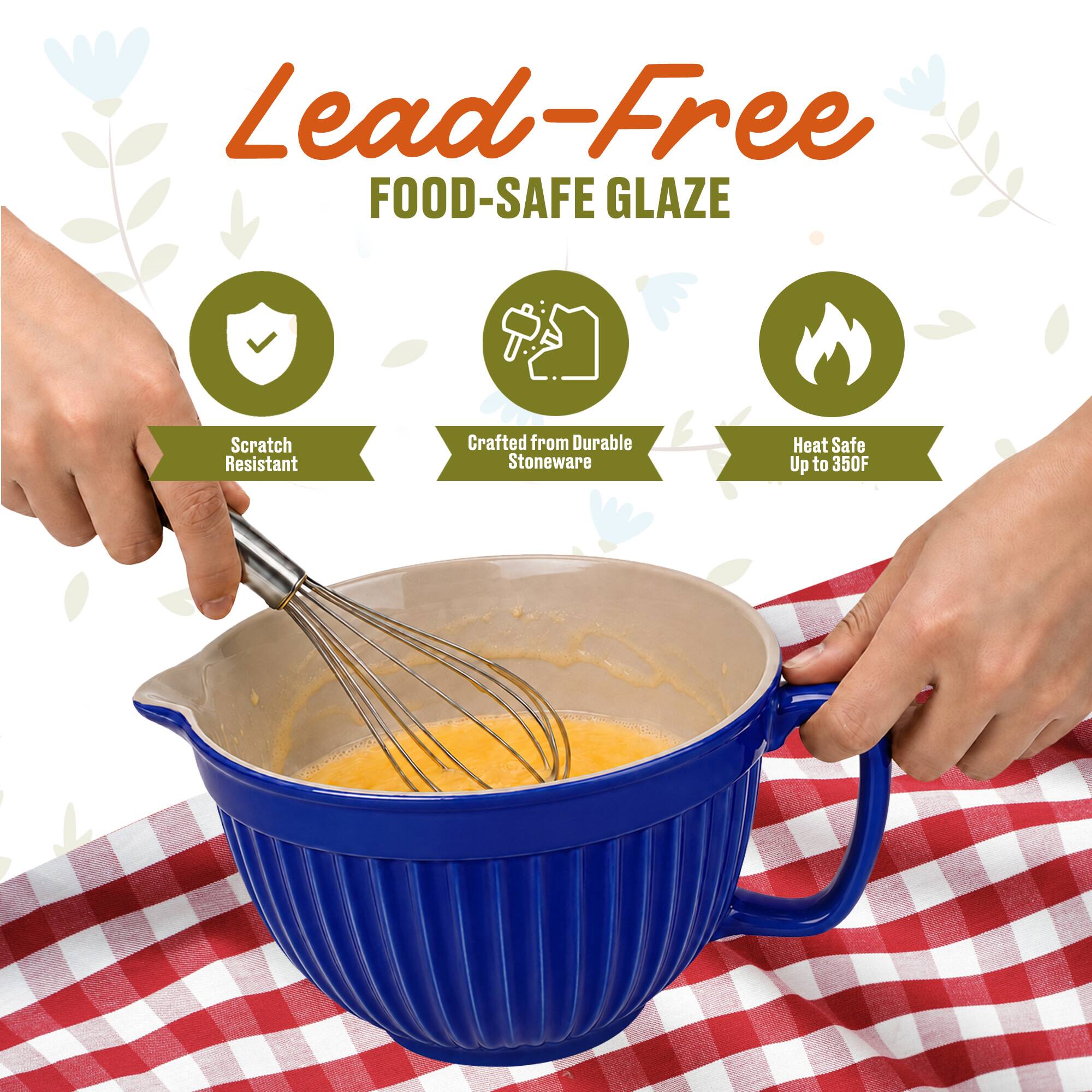 Lead-Free FOOD-SAFE GLAZE

Scratch Resistant

Crafted from Durable Stoneware

Heat Safe Up to 350F