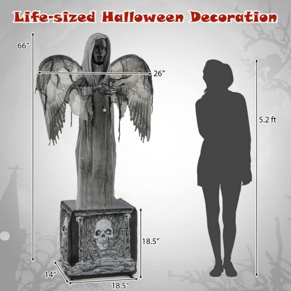 Life-sized Halloween Decoration

- Height: 66"
- Width: 26"
- Depth: 18.5"
- Base Width: 18.5"
- Base Depth: 14"
- Overall Height: 5.2 ft