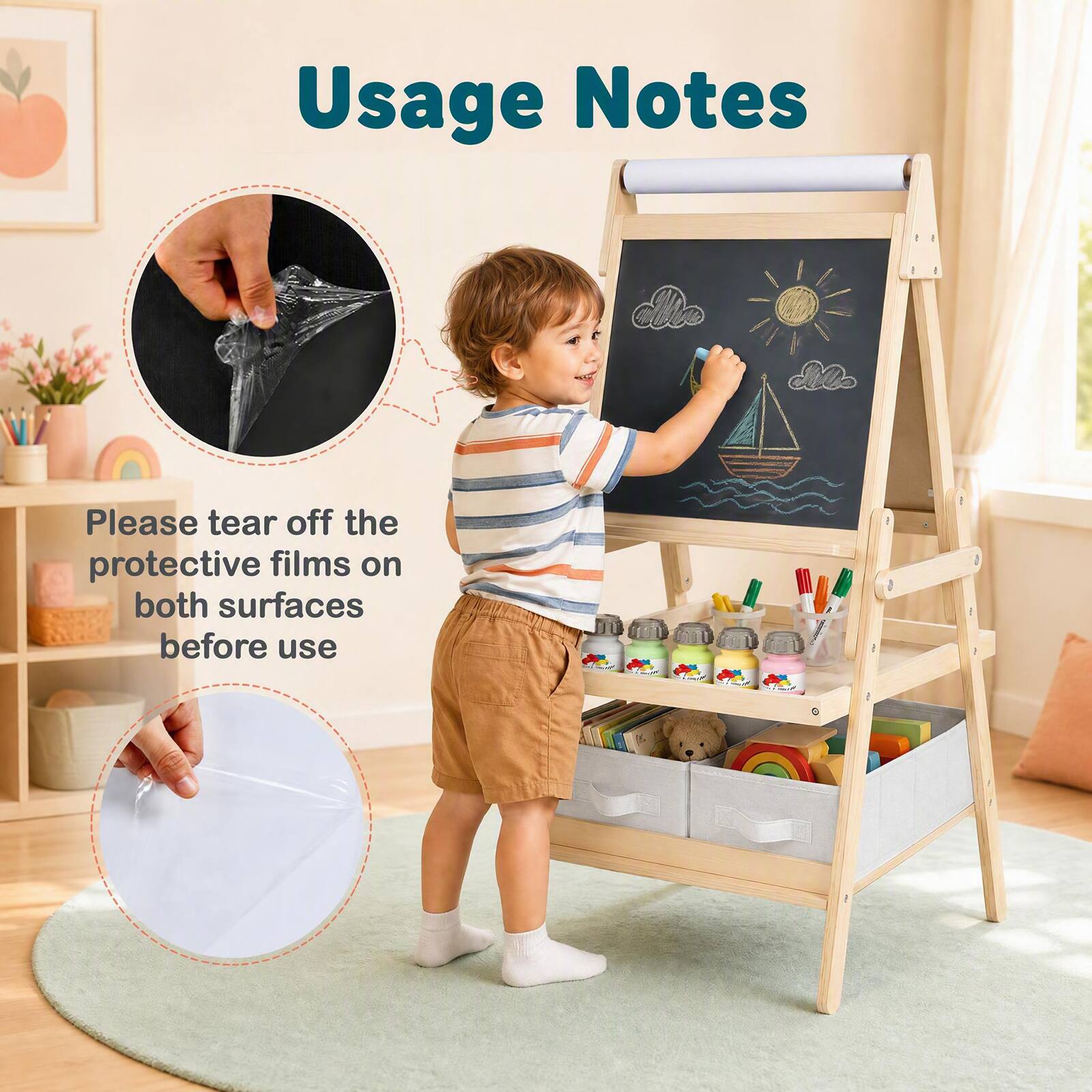 Usage Notes

Please tear off the protective films on both surfaces before use