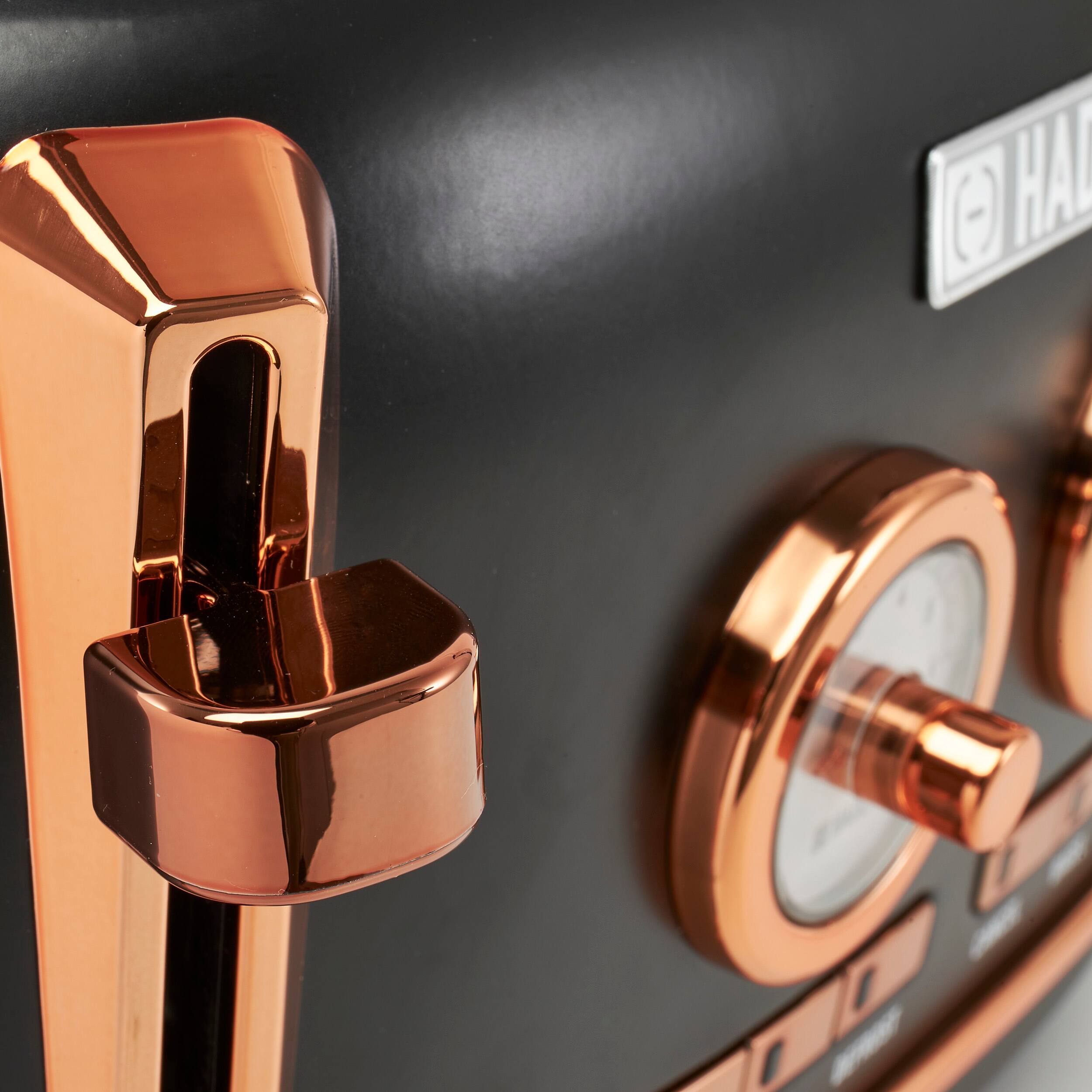 Alt View 12. Haden - Dorset 4-Slice Wide Slot Toaster - Black and Copper.