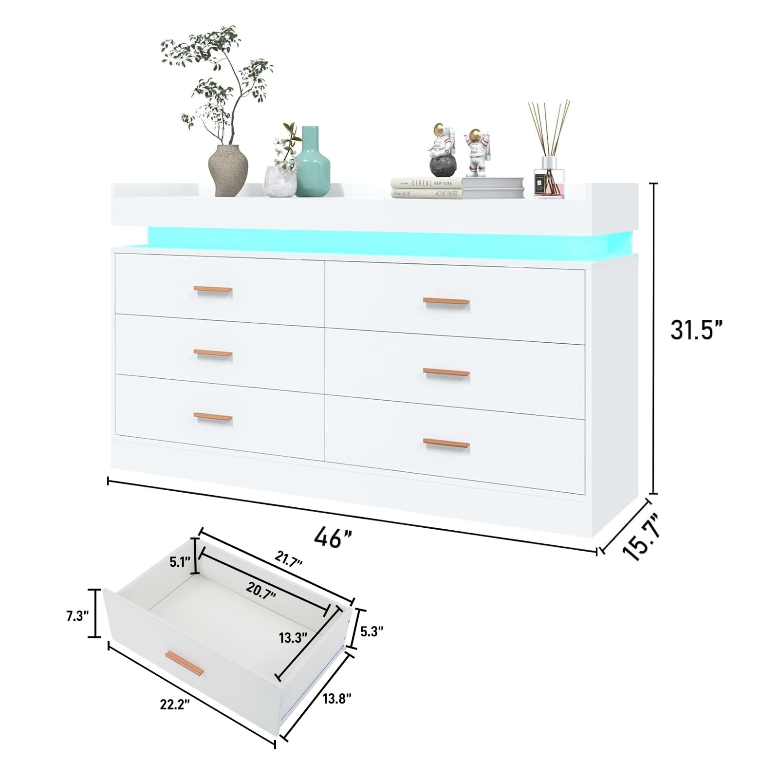 RUEA  
31.5"  
7.3"  
5.1"  
46"  
21.7"  
20.7"  
5.3"  
13.3"  
15.7"  
22.2"  
13.8"