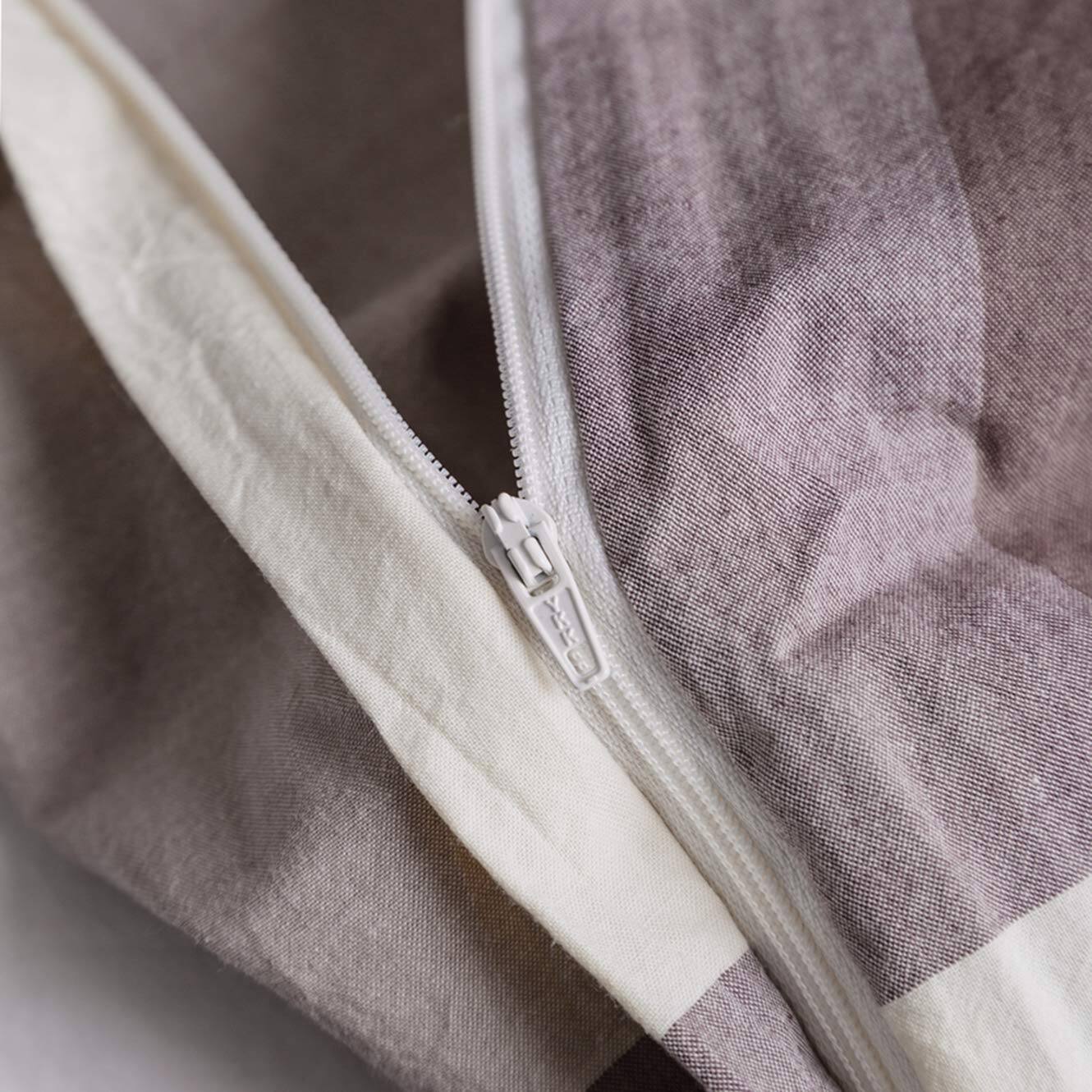 Back. Earthley Blooms - Checkered Duvet Cover Queen Washed Cotton Plaid 3 Set 1 Classic Grid With Zipper Ties 2 Pillowcases Farmhouse - Tan Gingham-Queen.