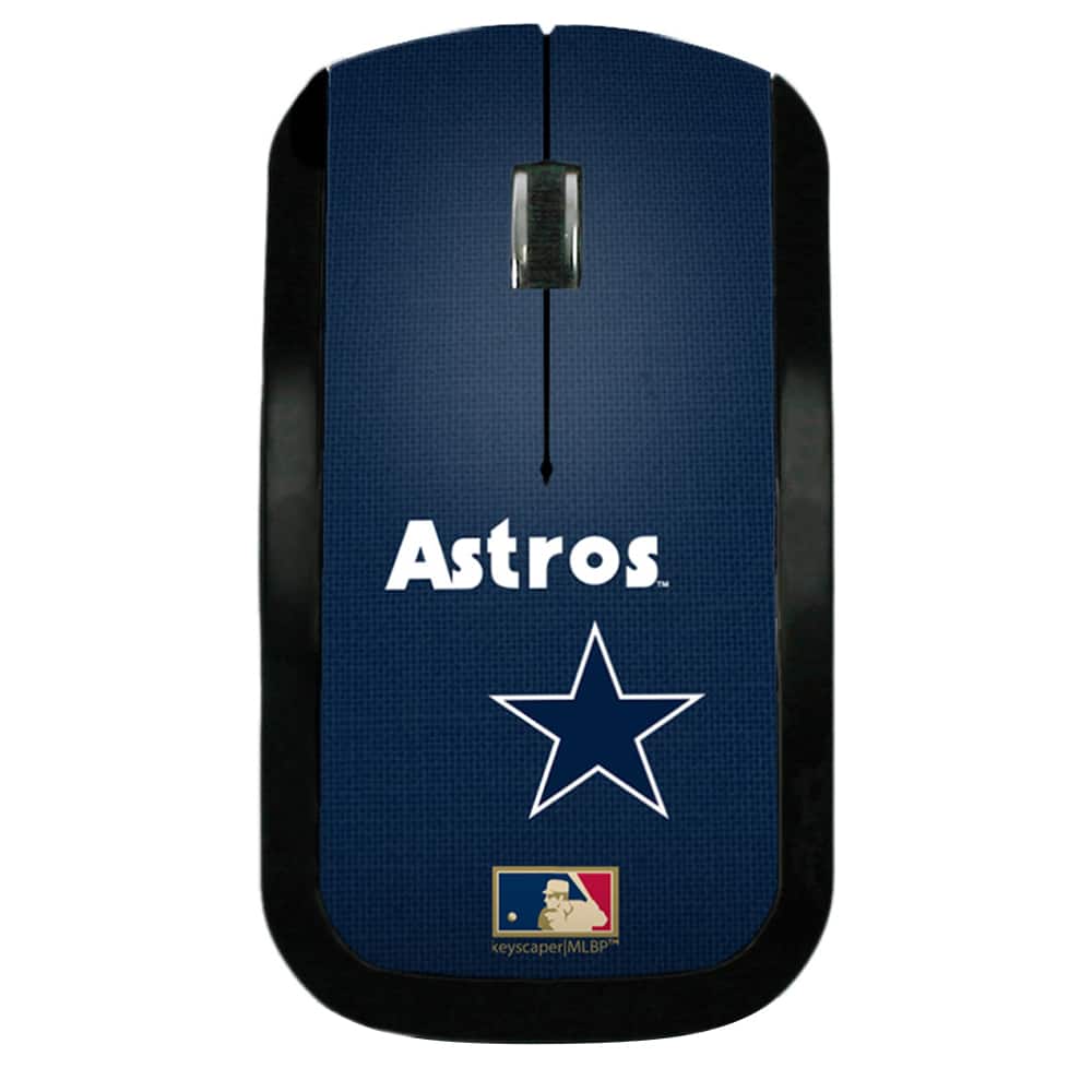 Keyscaper - Houston Astros 1975-1981 Cooperstown Solid Design Wireless Mouse - Wireless - Multicolor