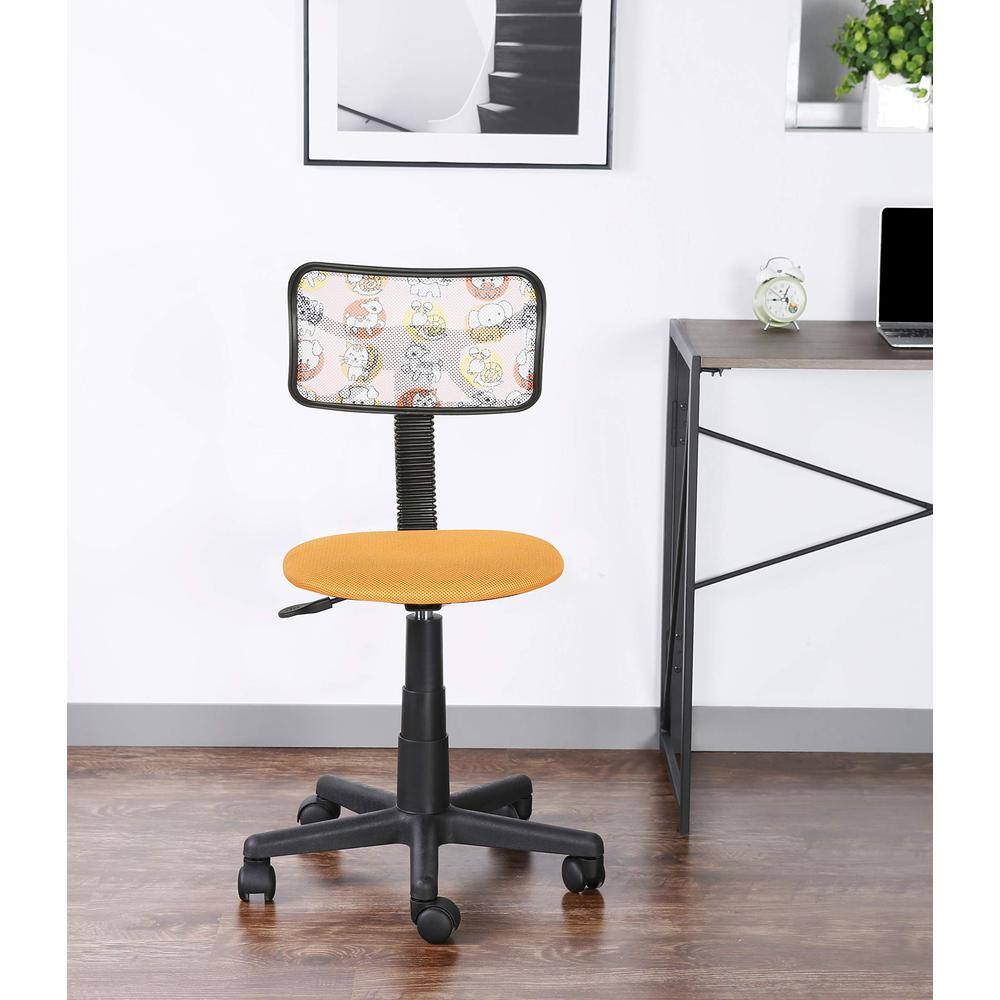 Angle. JJS - Small Swivel Office Computer Chair For Teens - Animal.