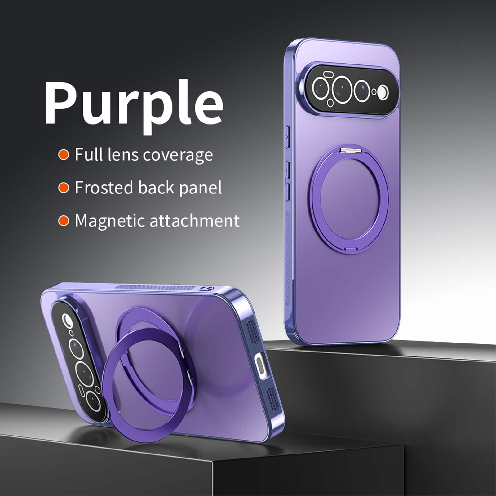 UUCOVER - Magnetic Case for Google Pixel 11 Pro XL 360° Rotating Ring Kickstand Full Camera Protection Shockproof Anti-Slip Cover - Purple price history on PriceWatchPro