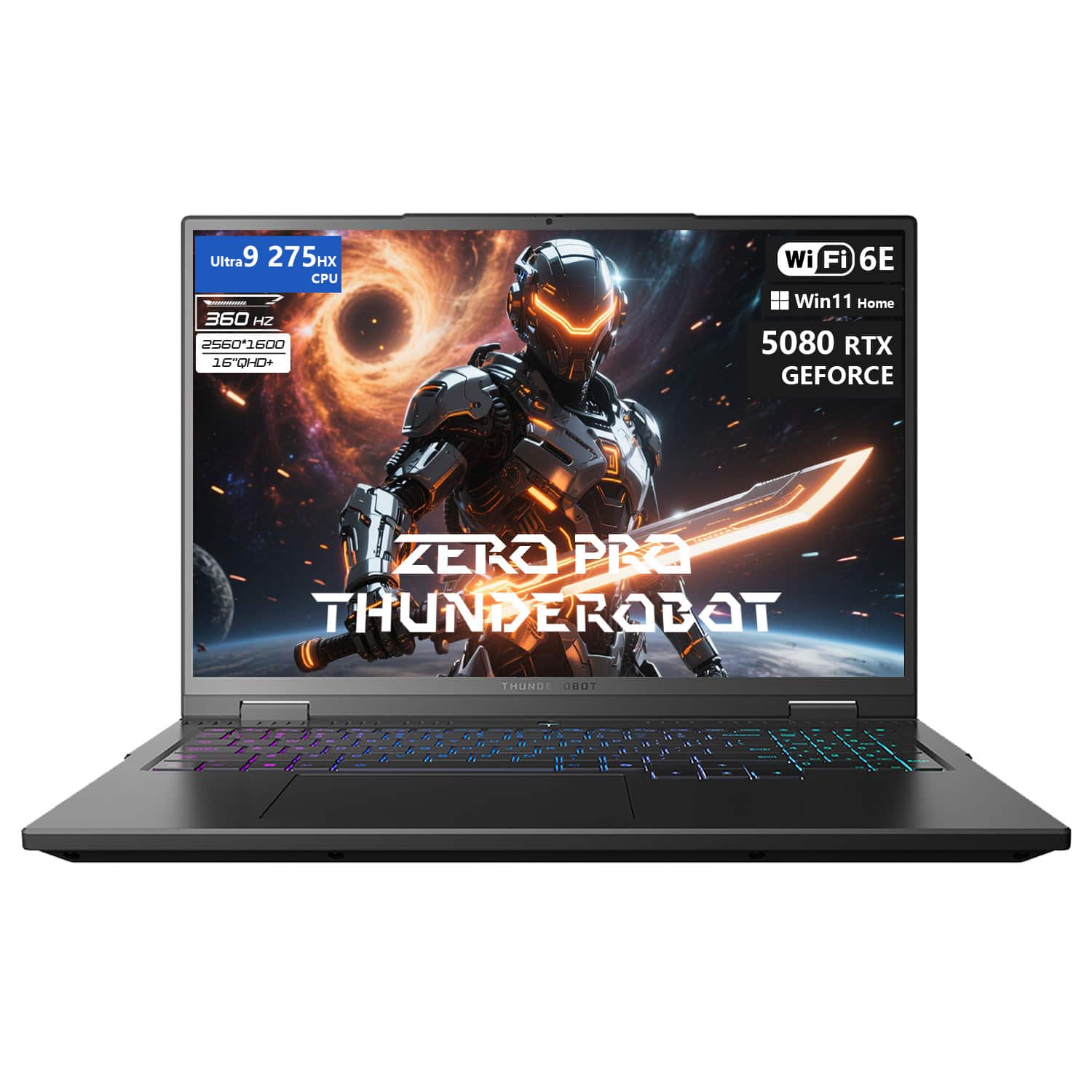Ultra 9 275Hx CPU  
360 Hz  
2560*1600  
16" QHD+  
Wi-Fi 6E  
Win11 Home  
5080 RTX GEFORCE  
ZERO PRO THUNDEROBAT
