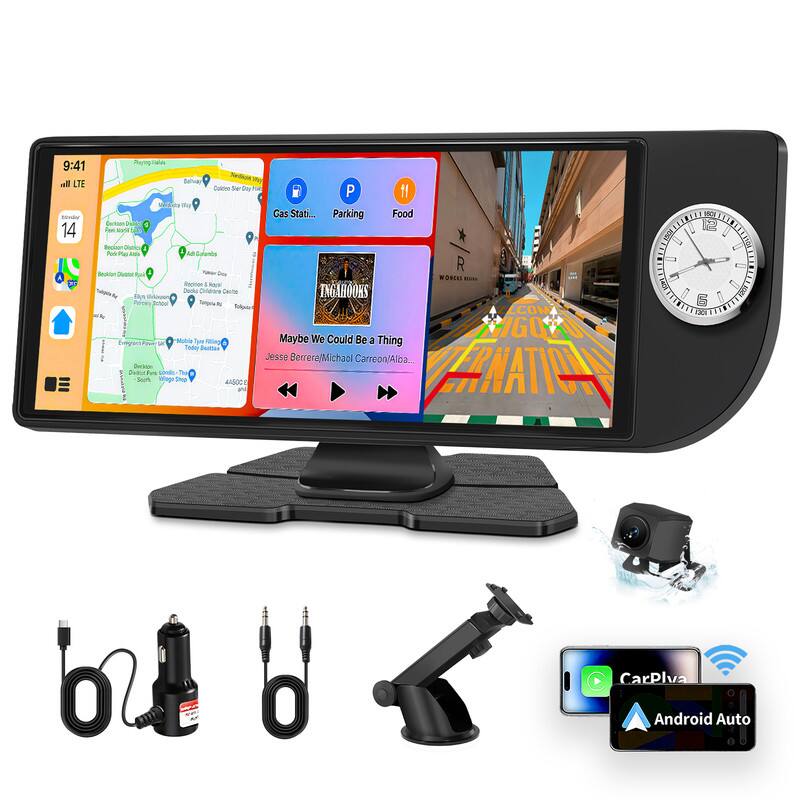 Sure, here is the corrected and grouped text from the image:

**Top Left (Map Screen):**
- Pujing IMn
- 9:41
- all LTE
- Belay Caloiee
- P 11 Metoata Te Tww Cas Stati...
- Parking Food B11E HICY Cartonk NA LF 12 14
- Rall ale PORT 1 U U PLY Becion a : 40E AS Sulande i R L Beutiun un Lms A Raekter - KaT E Tte dace en Taka Chouarsra Certe INGAHOOKS 0 PA Adoey pnoe enge

**Top Right (Dashboard):**
- Gas Stati...
- Parking
- Food
- 11
- good
- R
- WORLD'S BEST
- ZONA
- VIGILANTE
- ERNATION

**Bottom Left (Music Player):**
- May We Could Be a Thing
- Jesse Berreia/Michael Carreon/Alba Deckioe
- Dellut Fus Sonds
- The ERNATION
- Sur wap Thp AASOCE

