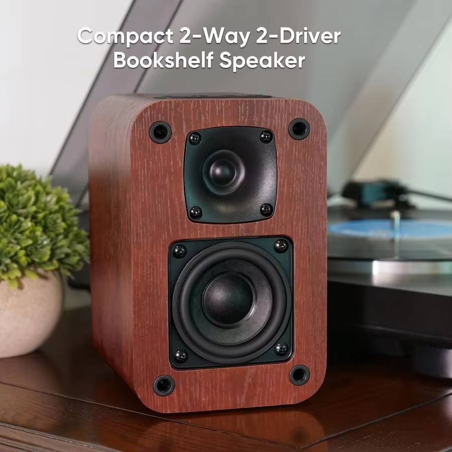 Compact 2-Way 2-Driver Bookshelf Speaker