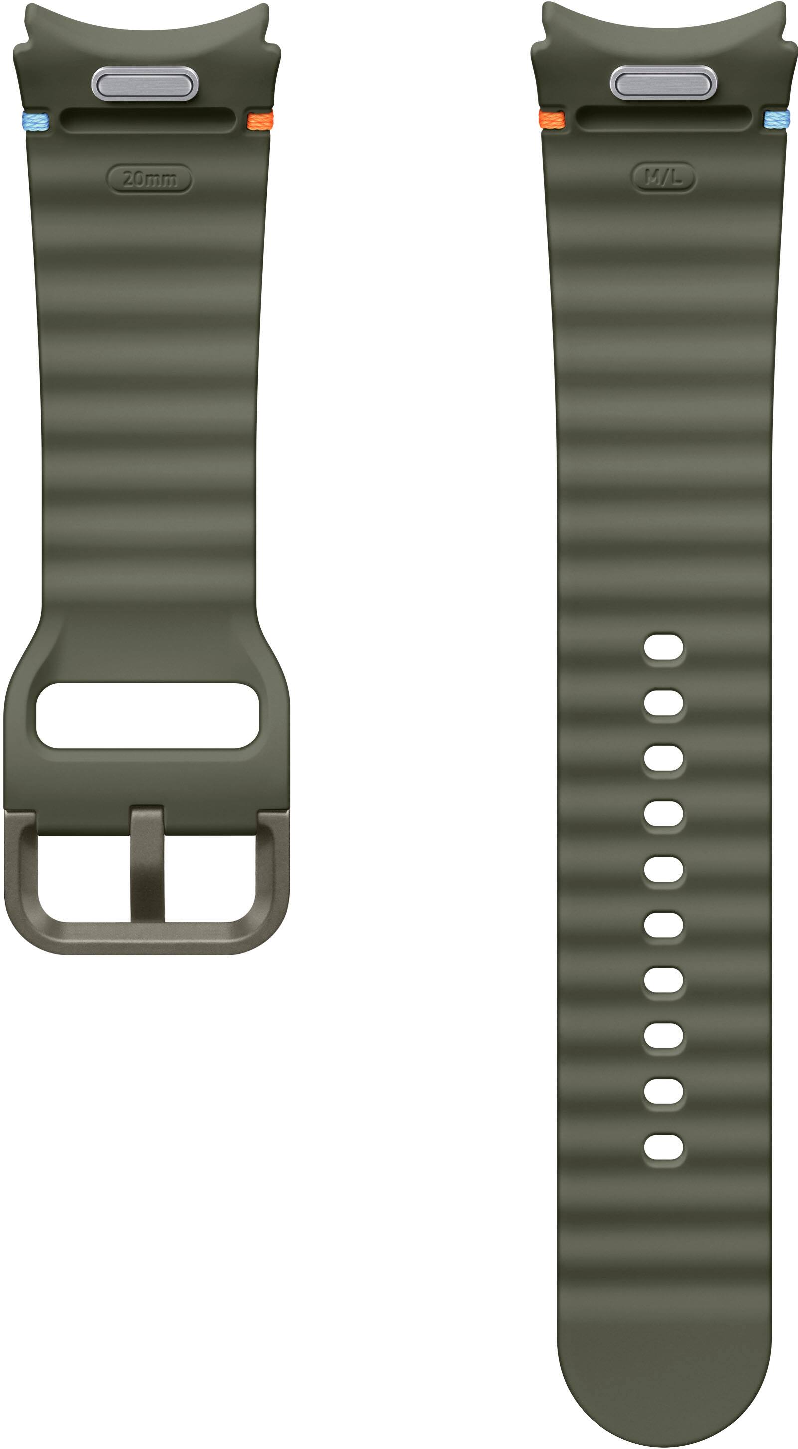 The text on the image reads "20mm M/L," which refers to the watch band size. M/L stands for medium/large, indicating that the watch band is designed to fit a wrist with a medium to large circumference.
