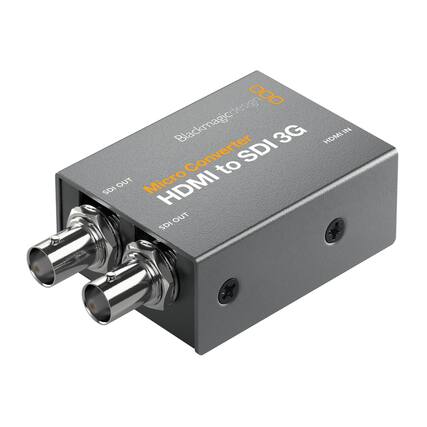 Blackmagic Design
Micro Converter
HDMI to SDI 3G
HDMI IN
SDI OUT
SDI OUT