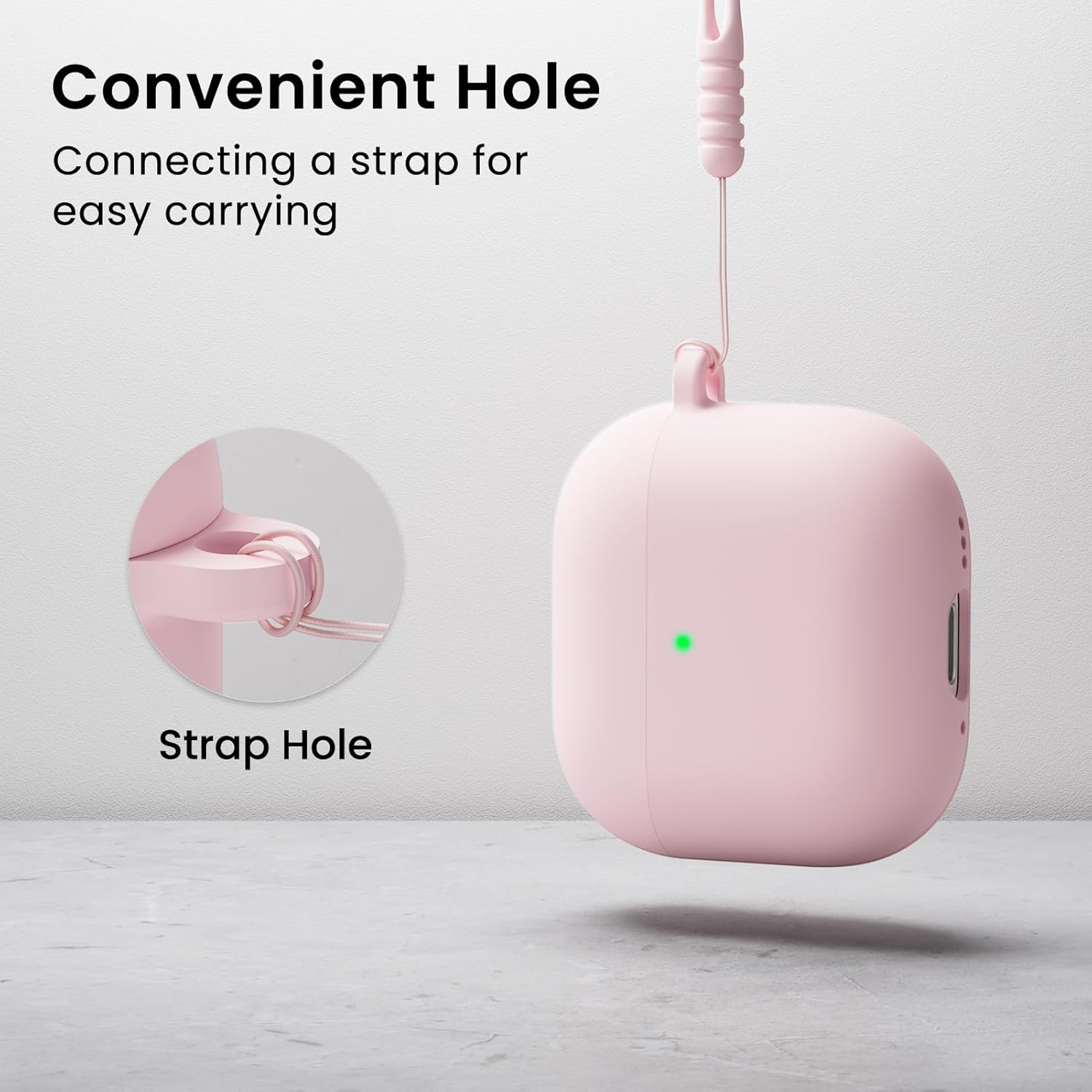 Convenient Hole  
Connecting a strap for easy carrying  

Strap Hole