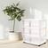 Alt View 6. Homz - Homz Plastic 3 Clear Drawer Small Rolling Storage Container Tower, White Frame.