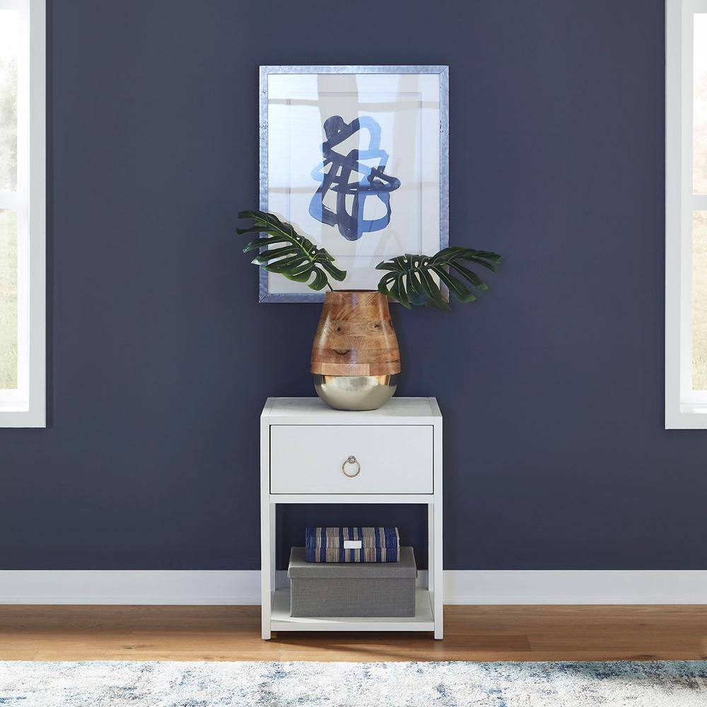 Alt View 6. Liberty Furniture Industries - East End 1 Drawer 1 Shelf Accent Table in Wirebrushed White - White.