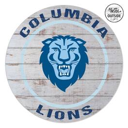 Jardine - Columbia University 20'' x 20'' Indoor/Outdoor Weathered Circle Sign - White