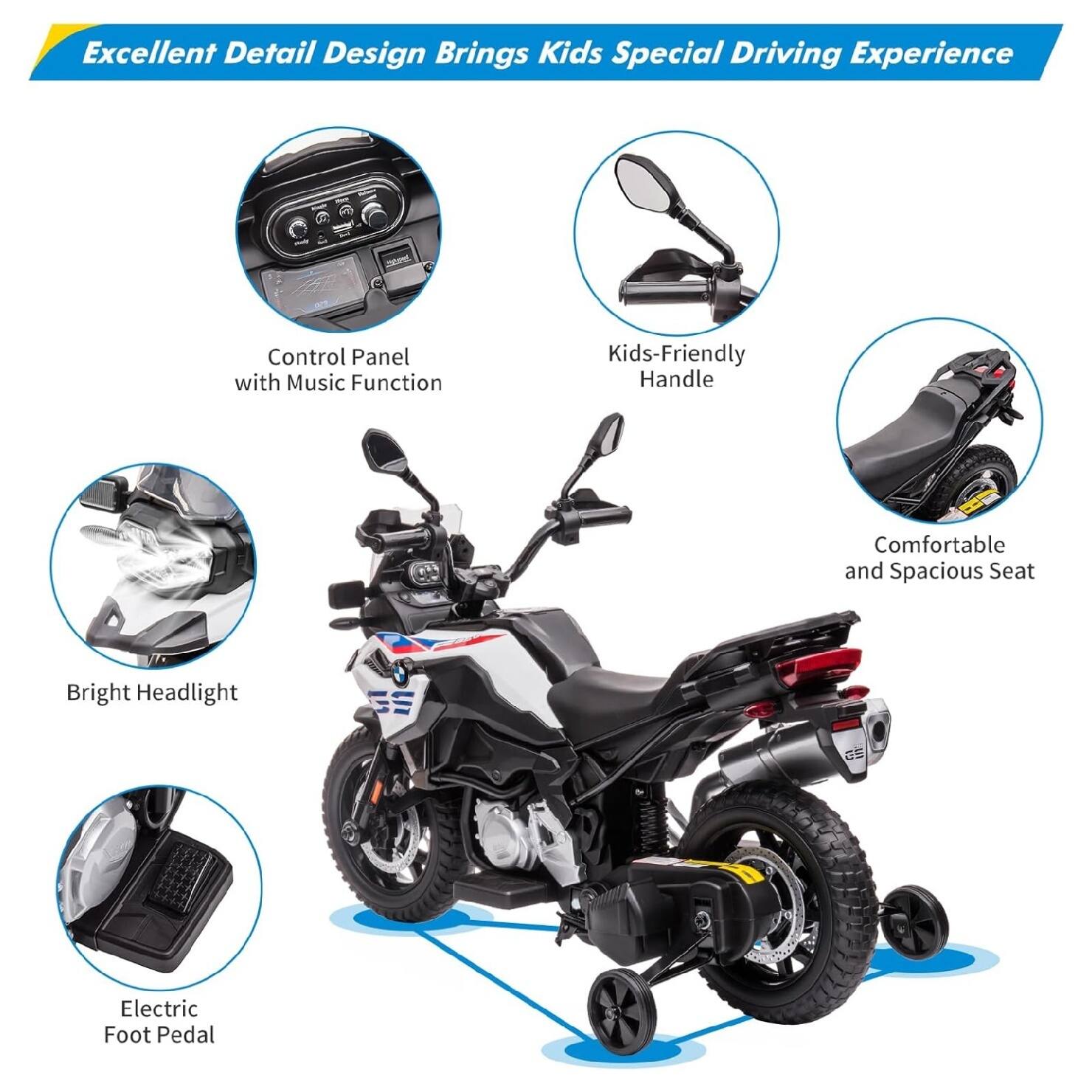 Excellent Detail Design Brings Kids Special Driving Experience

- Control Panel with Music Function
- Kids-Friendly Handle
- Comfortable and Spacious Seat
- Bright Headlight
- Electric Foot Pedal