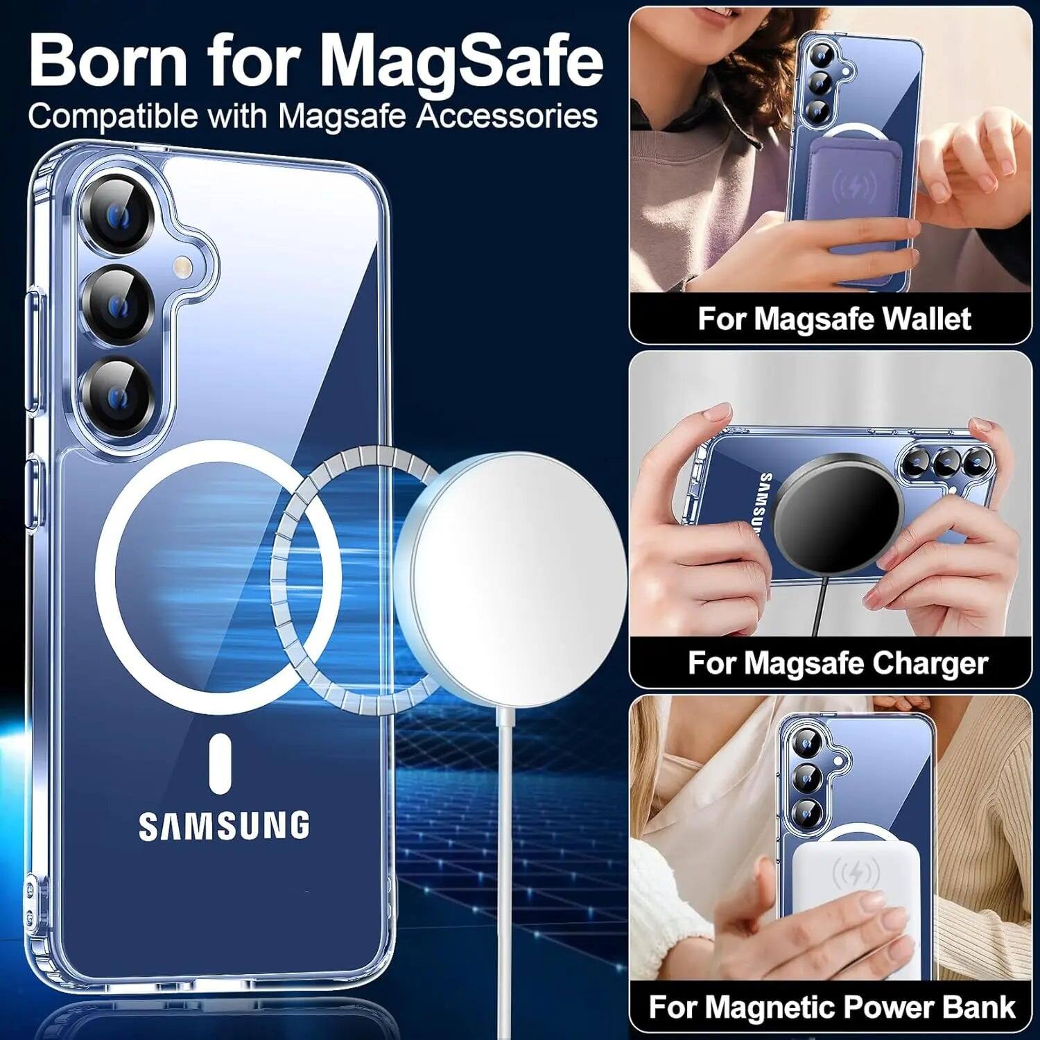 Born for MagSafe  
Compatible with MagSafe Accessories

For MagSafe Wallet

For MagSafe Charger

For Magnetic Power Bank
