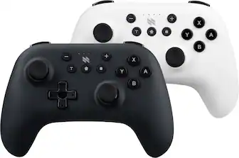 Front. NEXT - Wireless Rechargeable Pro Controller 2-Pack For Switch 2 & Switch - Midnight & Frost - Midnight & Frost.