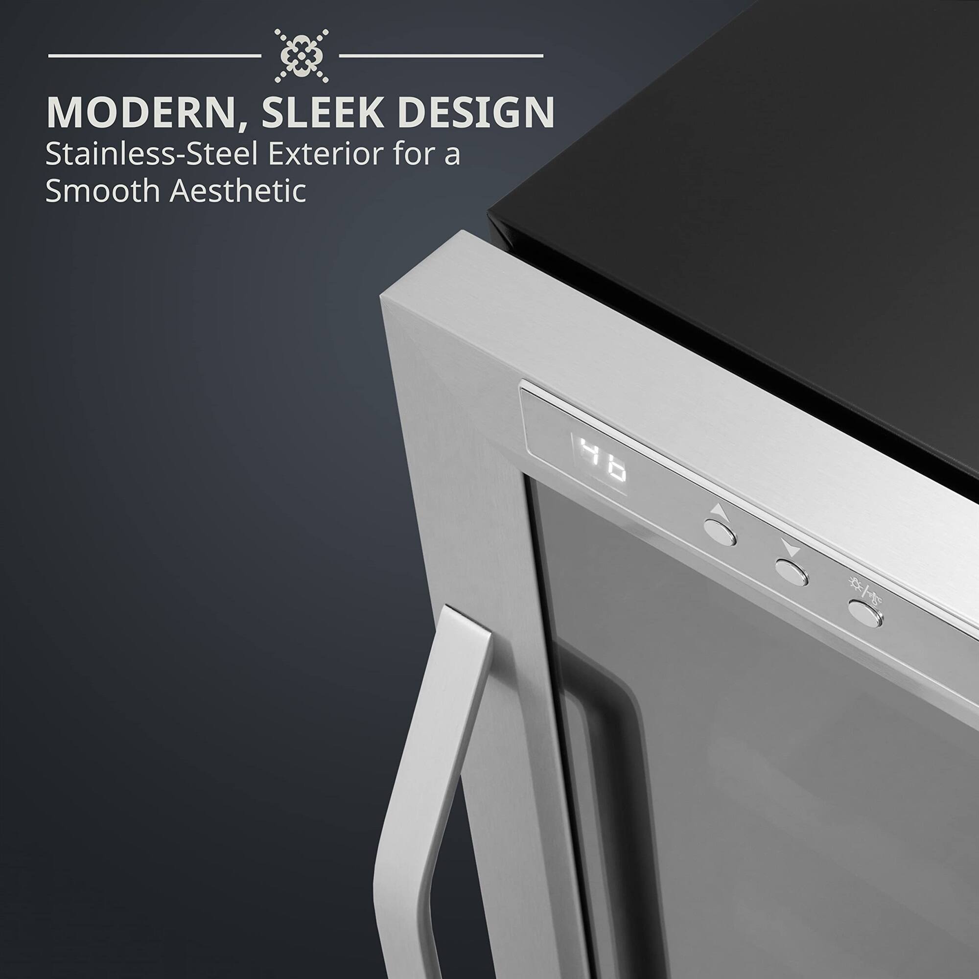 MODERN, SLEEK DESIGN  
Stainless-Steel Exterior for a Smooth Aesthetic