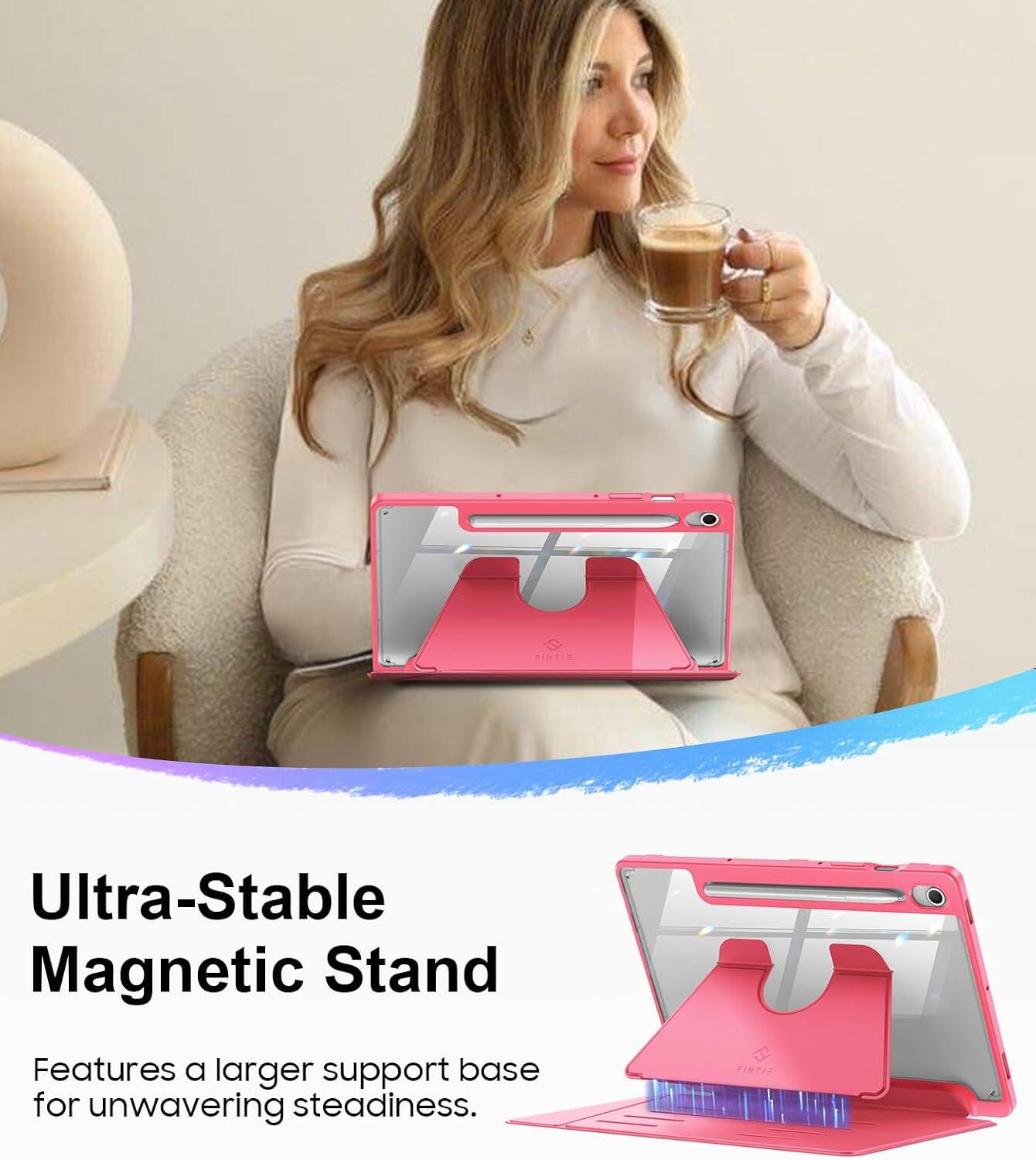 PINTIC Ultra-Stable Magnetic Stand Features a larger support base for unwavering steadiness.