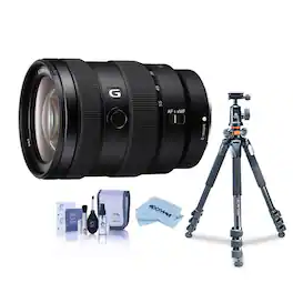Bundle - Sony - E 16-55mm f/2.8 G Lens with Takama 3-Section Aluminum Video Tripod Kit