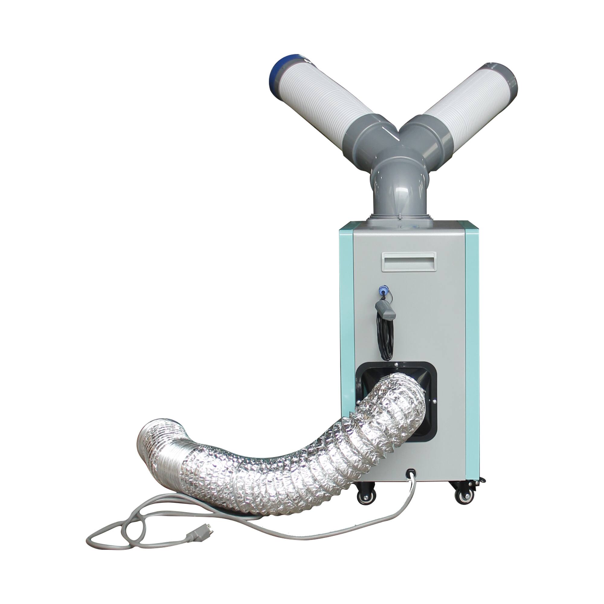 Alt View 10. Equator - Equator 10000 BTU 3-in-1 Outdoor/Indoor HEATER, AIR CONDITIONER, FAN, Remote & Hot Air Exhaust 1000 sq ft 110V - Turquoise Blue & Silver.