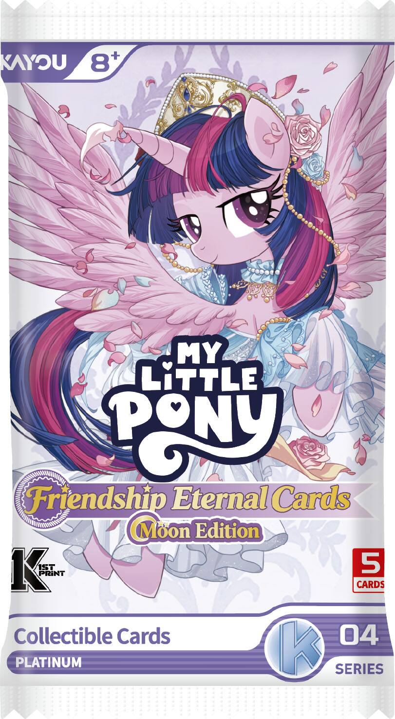 KAYOU 8+ MY LITTLE PONY Friendship Eternal Cards Moon Edition K 1st Print 5 Cards Collectible Cards 04 PLATINUM K SERIES