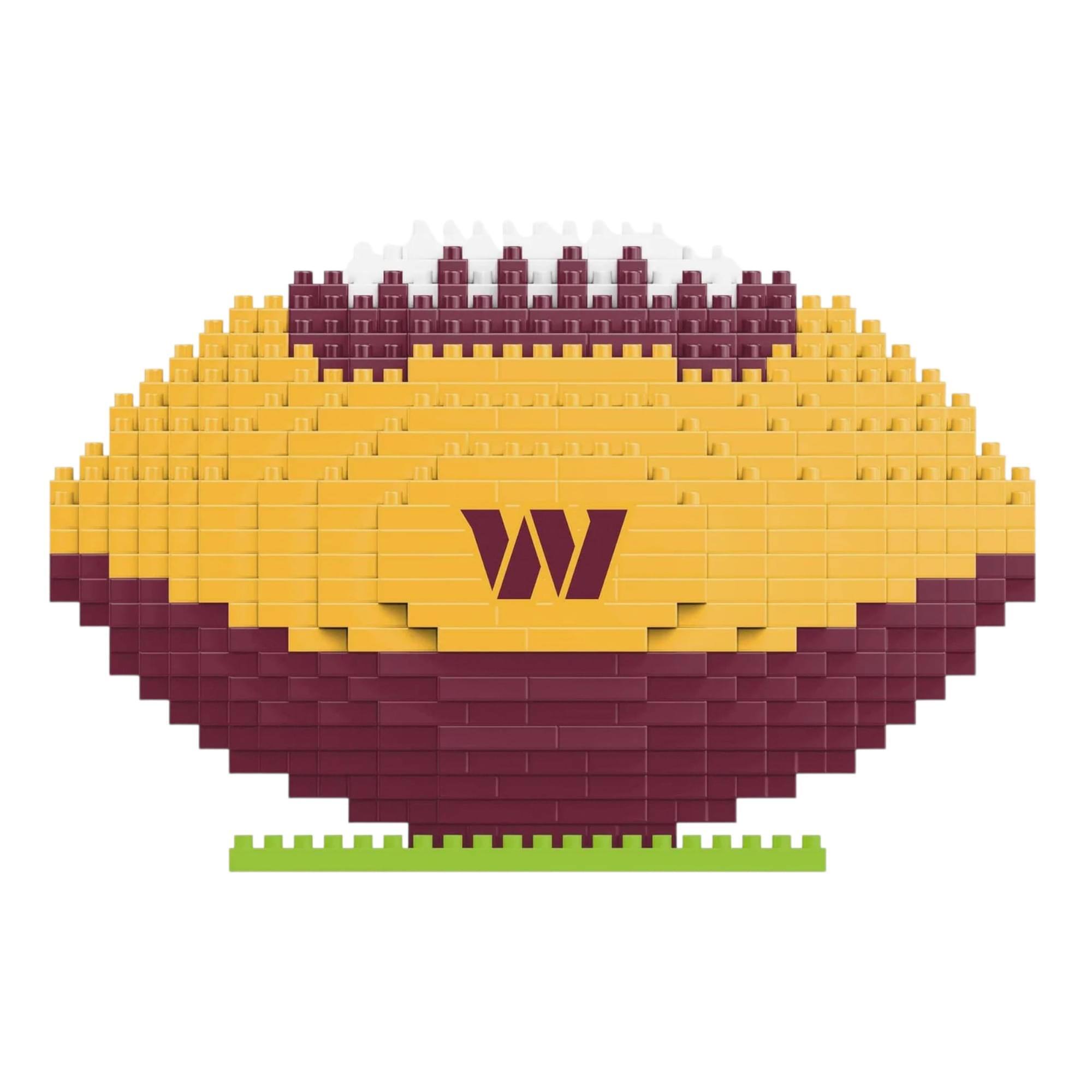 Alt View 10. Forever Collectibles - Washington Commanders NFL BRXLZ Football 728-Piece Building Block Set - Brown.